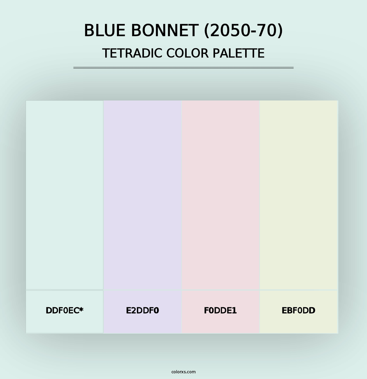 Blue Bonnet (2050-70) - Tetradic Color Palette