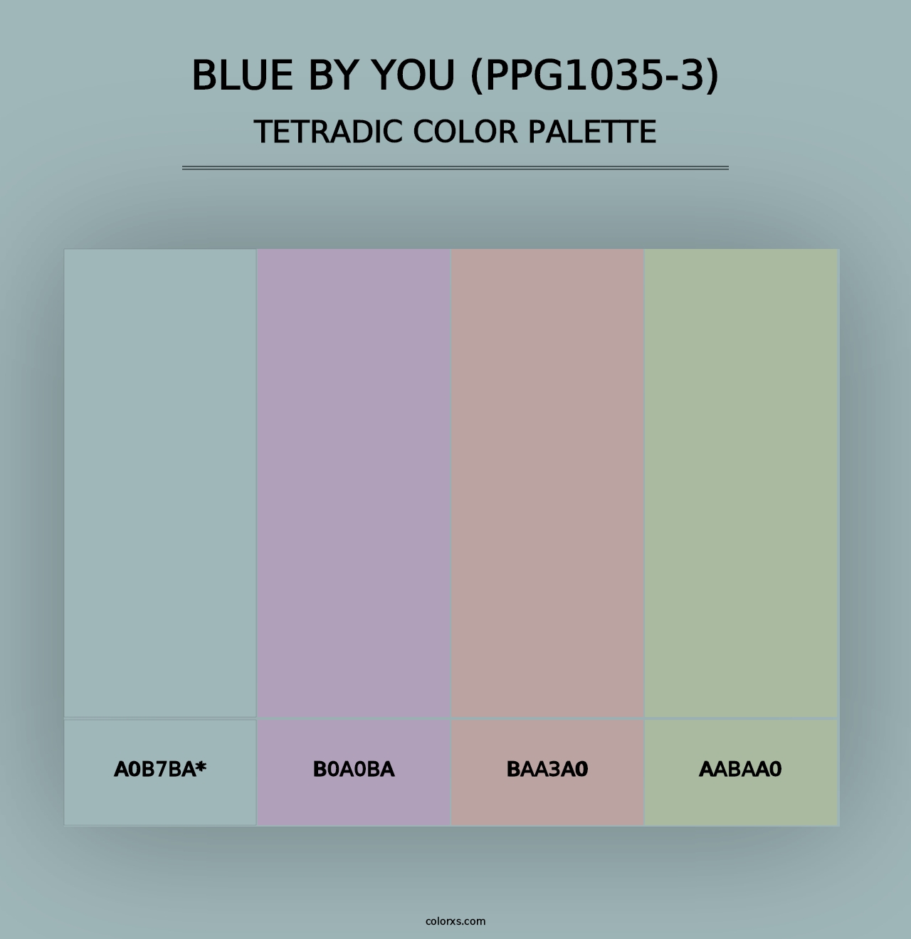 Blue By You (PPG1035-3) - Tetradic Color Palette