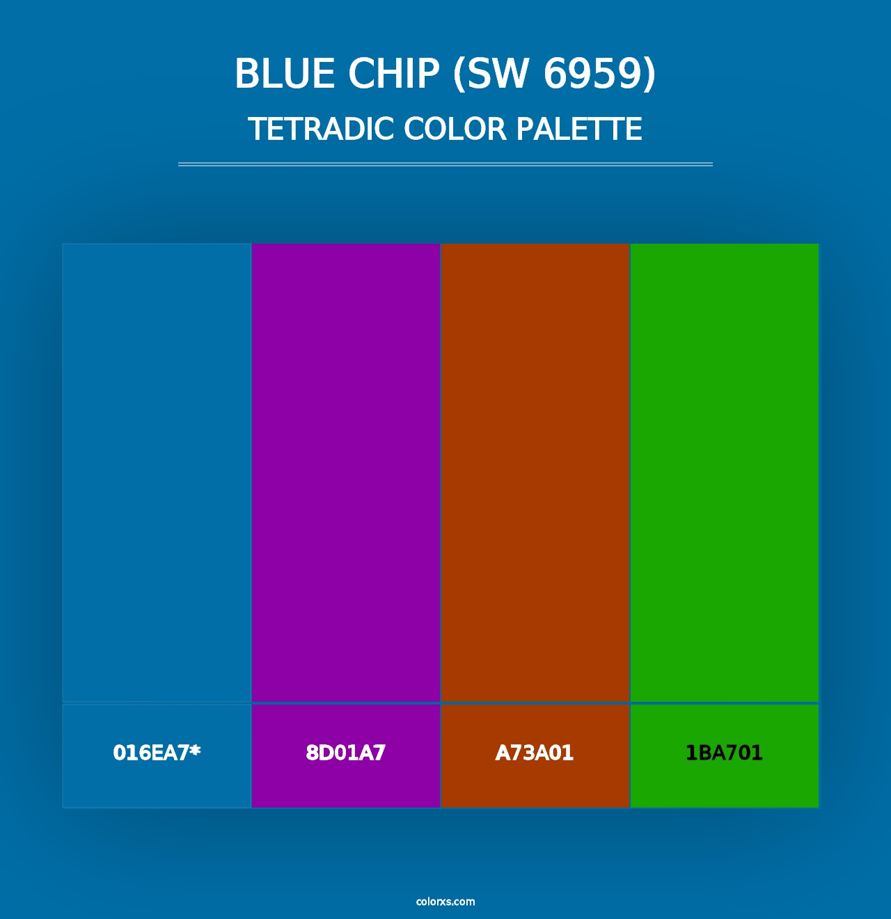 Blue Chip (SW 6959) - Tetradic Color Palette