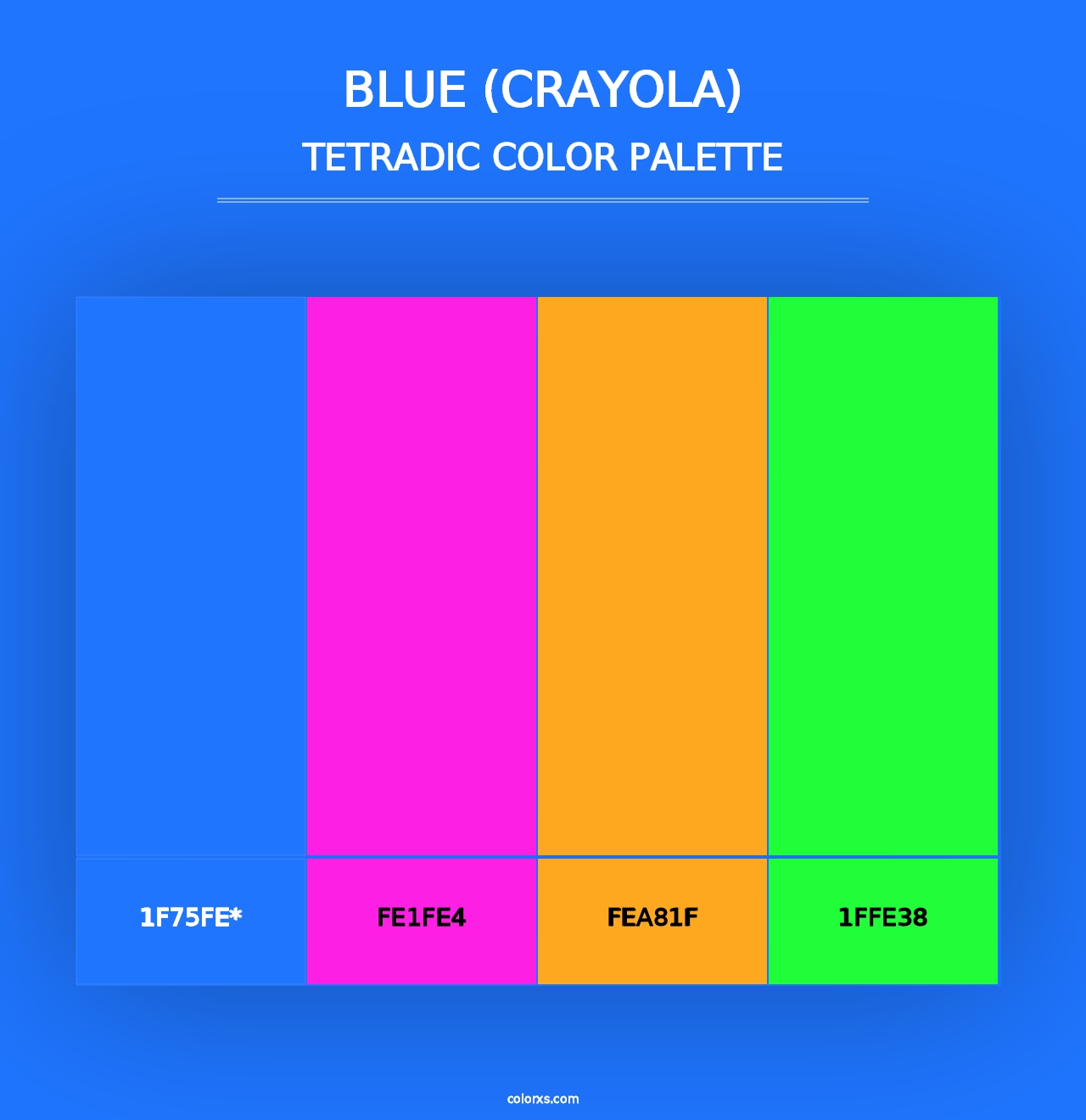 Blue (Crayola) - Tetradic Color Palette