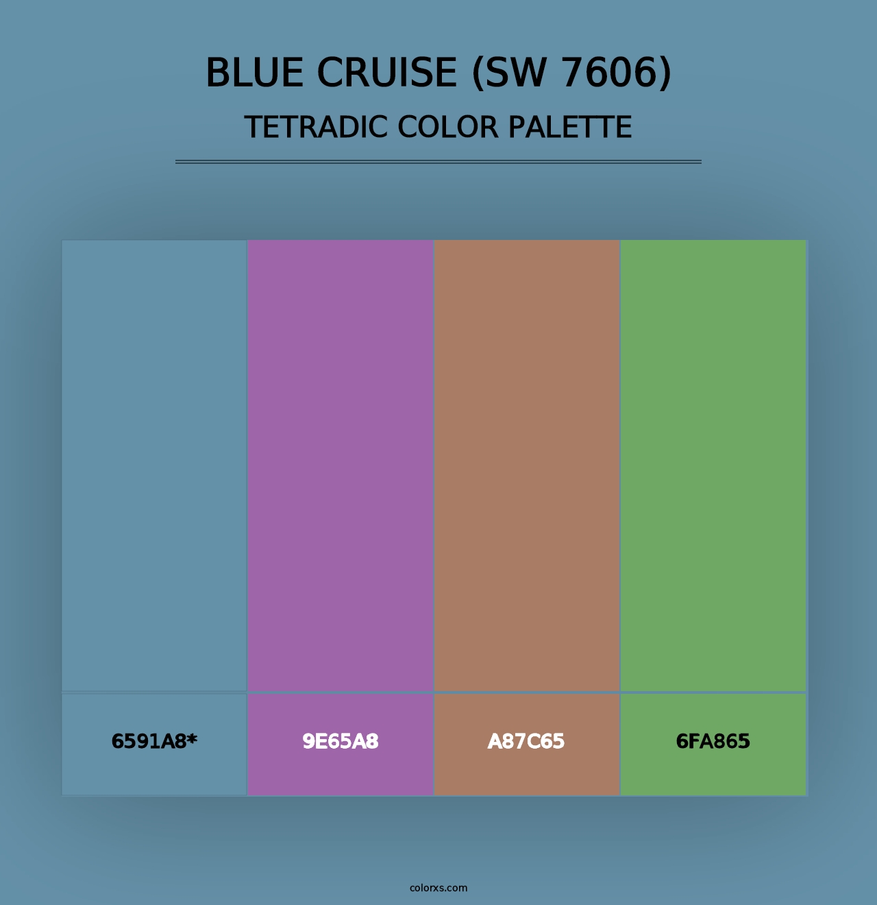 Blue Cruise (SW 7606) - Tetradic Color Palette