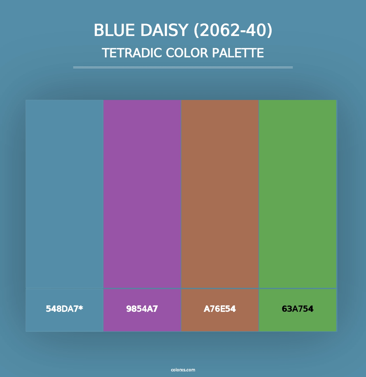 Blue Daisy (2062-40) - Tetradic Color Palette