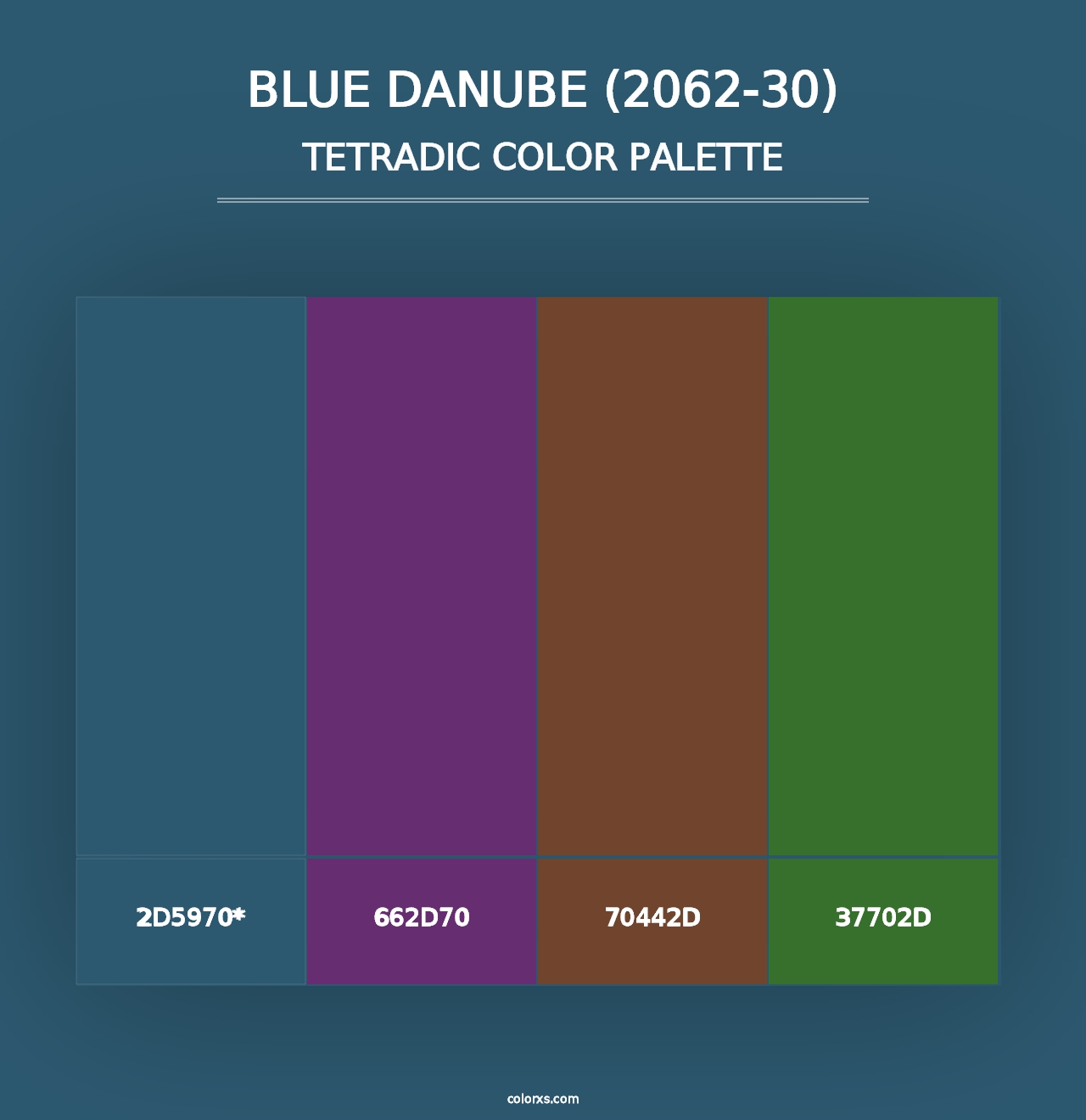 Blue Danube (2062-30) - Tetradic Color Palette