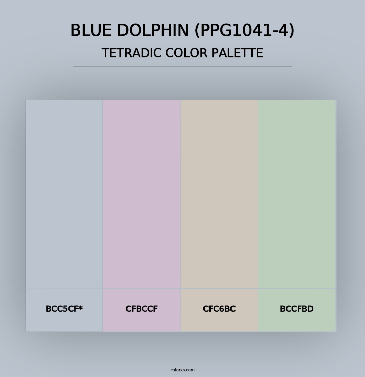 Blue Dolphin (PPG1041-4) - Tetradic Color Palette