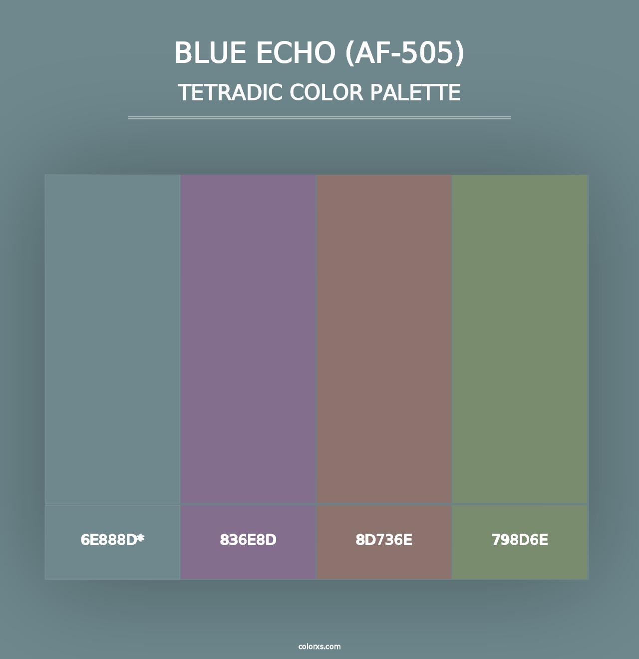 Blue Echo (AF-505) - Tetradic Color Palette