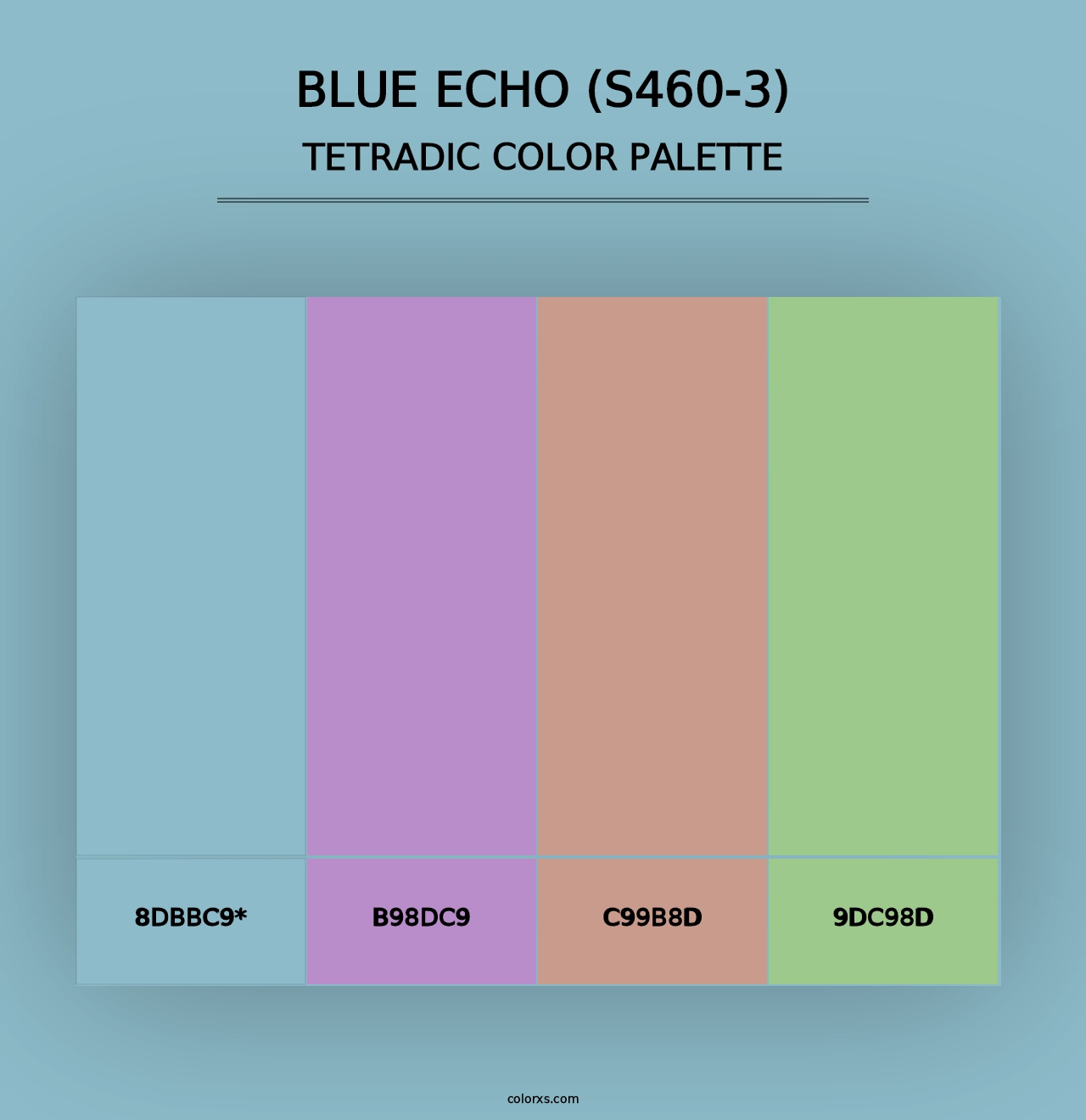 Blue Echo (S460-3) - Tetradic Color Palette