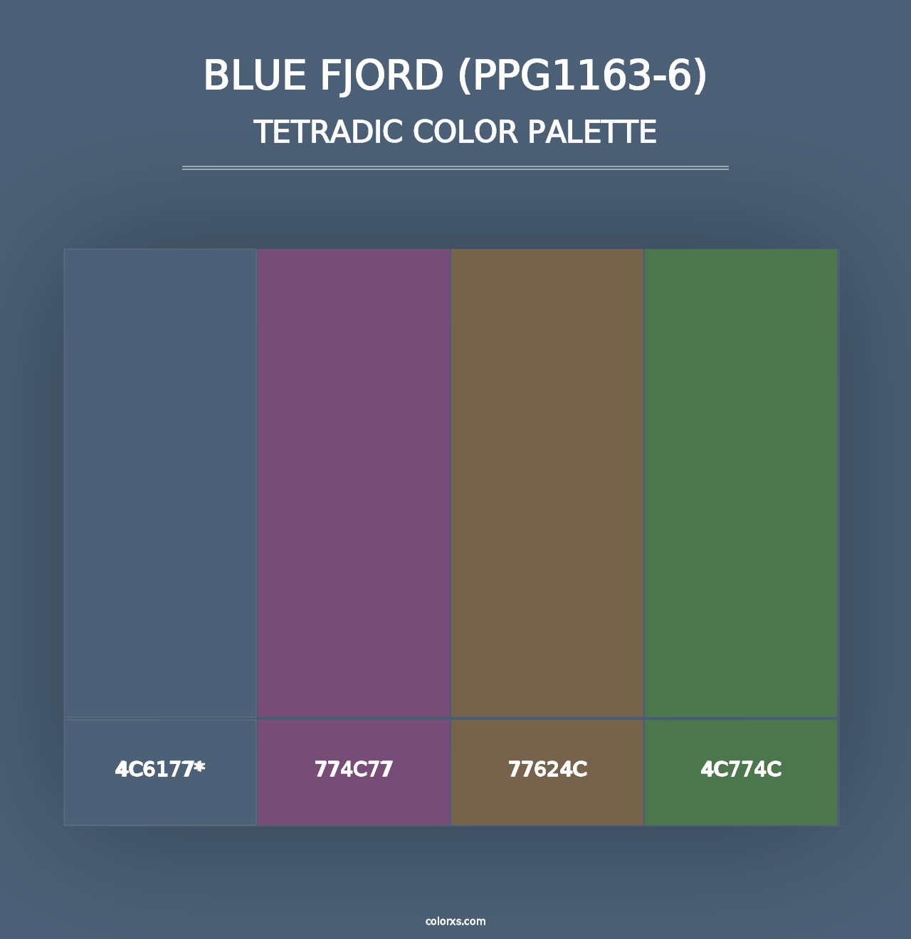 Blue Fjord (PPG1163-6) - Tetradic Color Palette