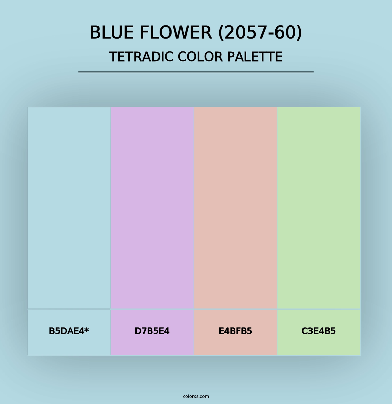 Blue Flower (2057-60) - Tetradic Color Palette