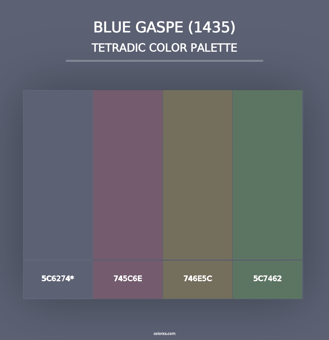 Blue Gaspe (1435) - Tetradic Color Palette