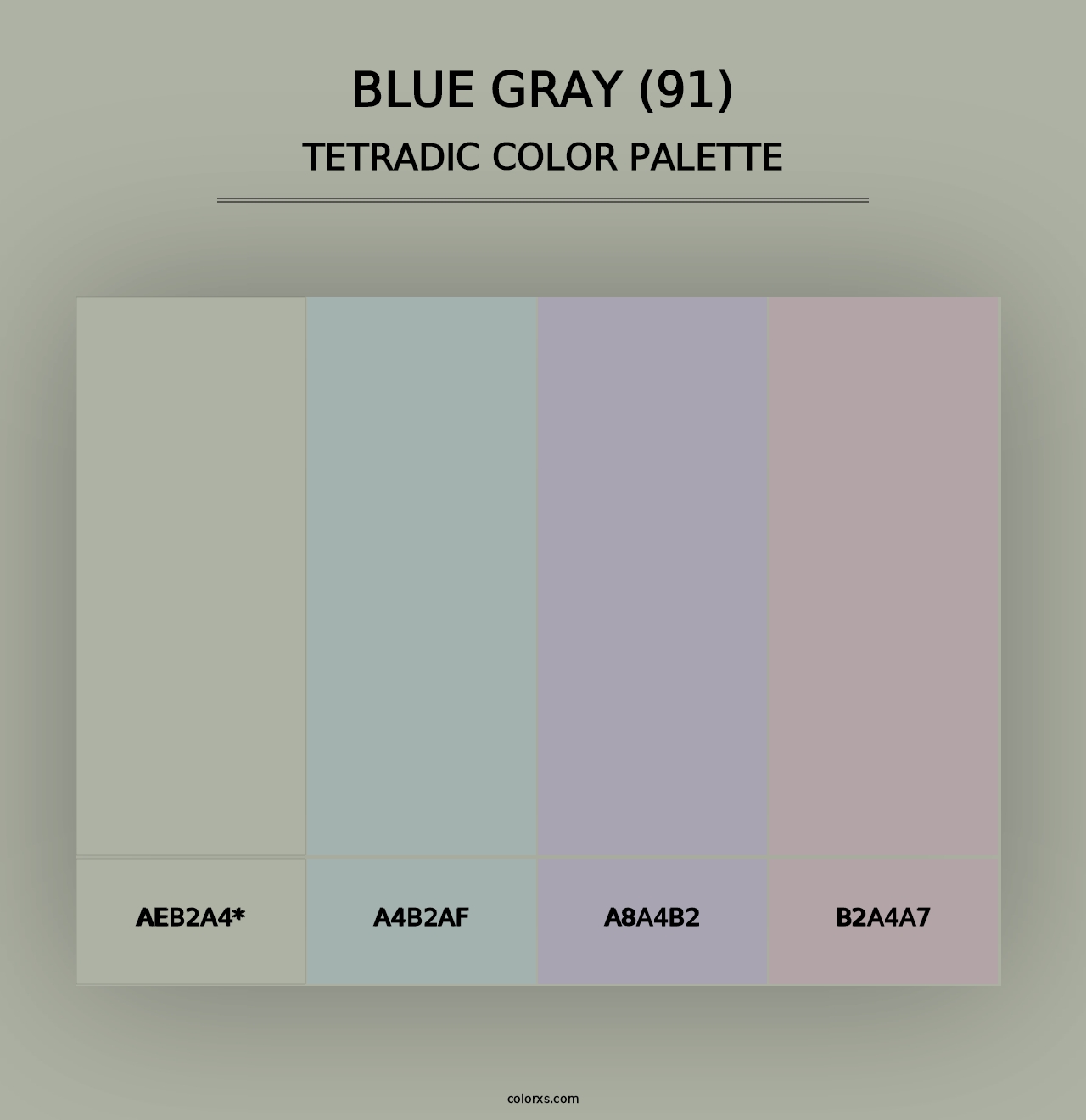 Blue Gray (91) - Tetradic Color Palette