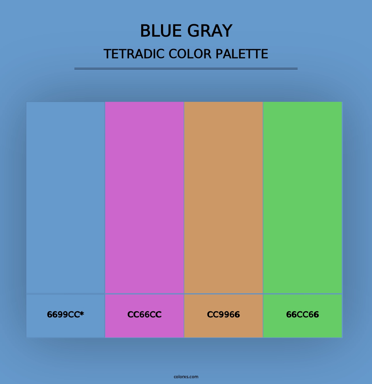 Blue Gray - Tetradic Color Palette