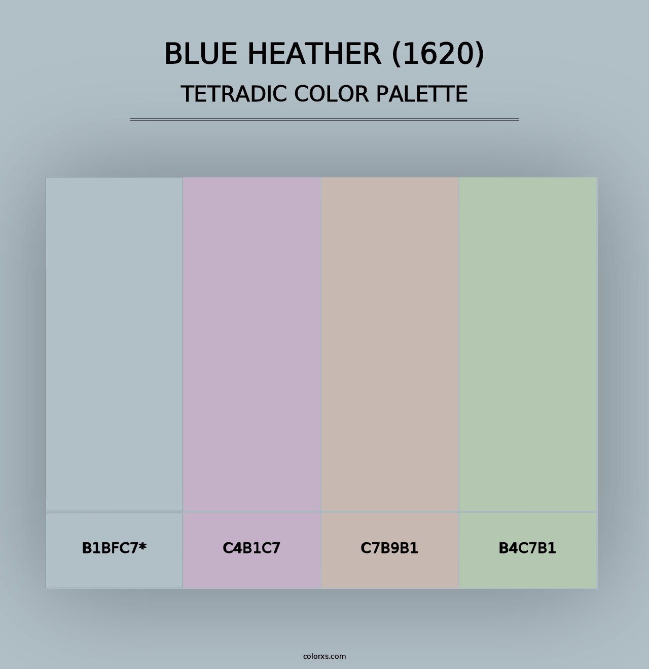 Blue Heather (1620) - Tetradic Color Palette