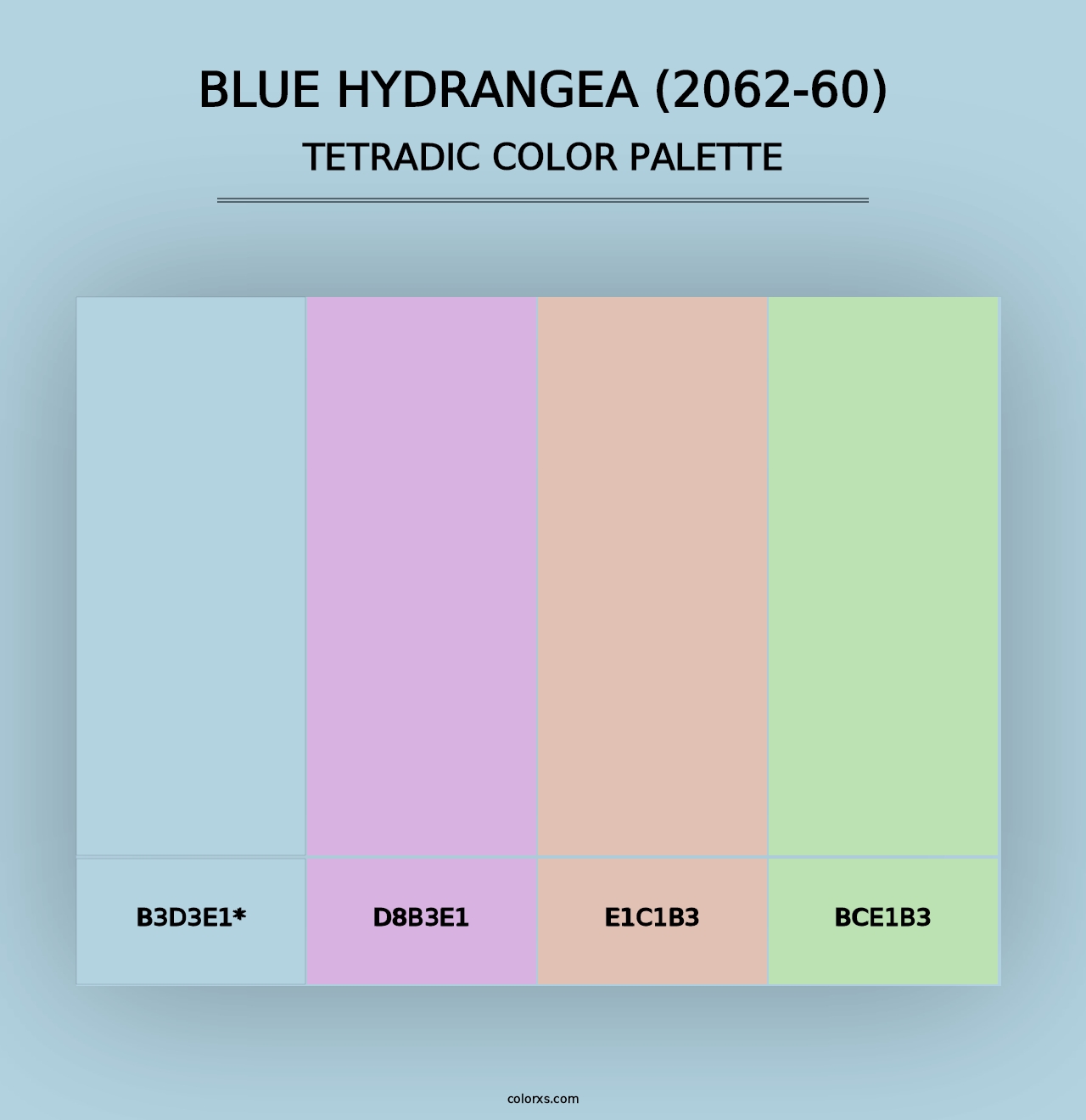 Blue Hydrangea (2062-60) - Tetradic Color Palette