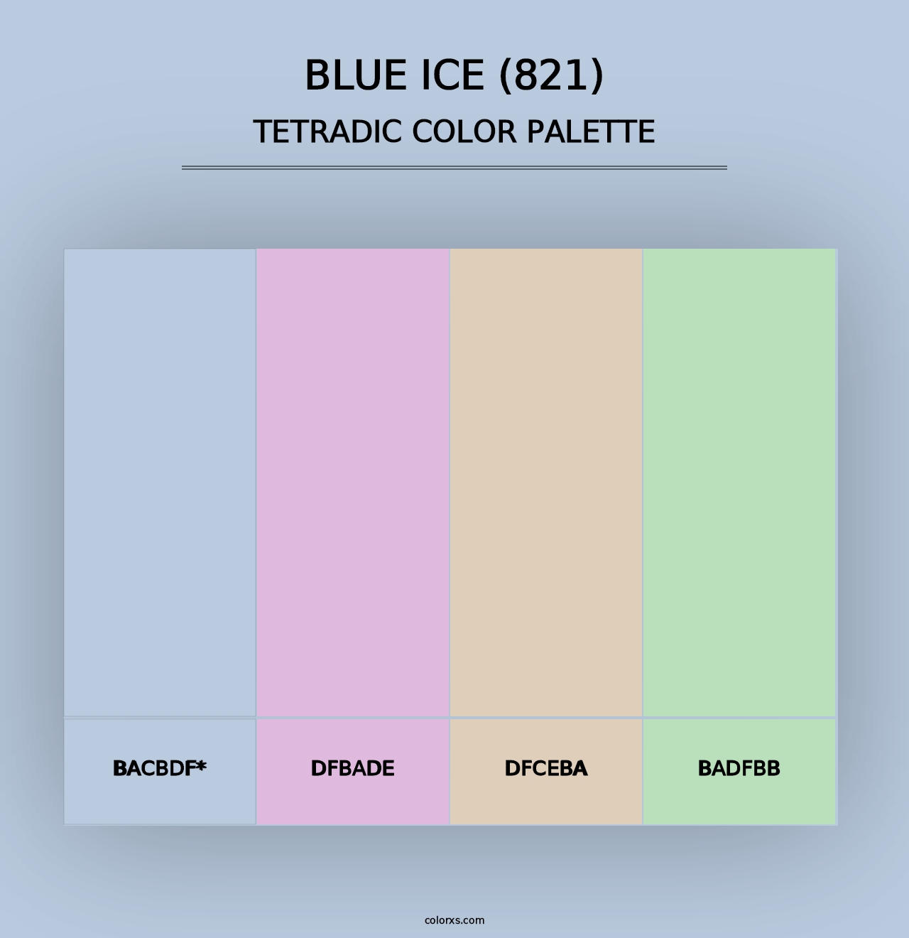 Blue Ice (821) - Tetradic Color Palette