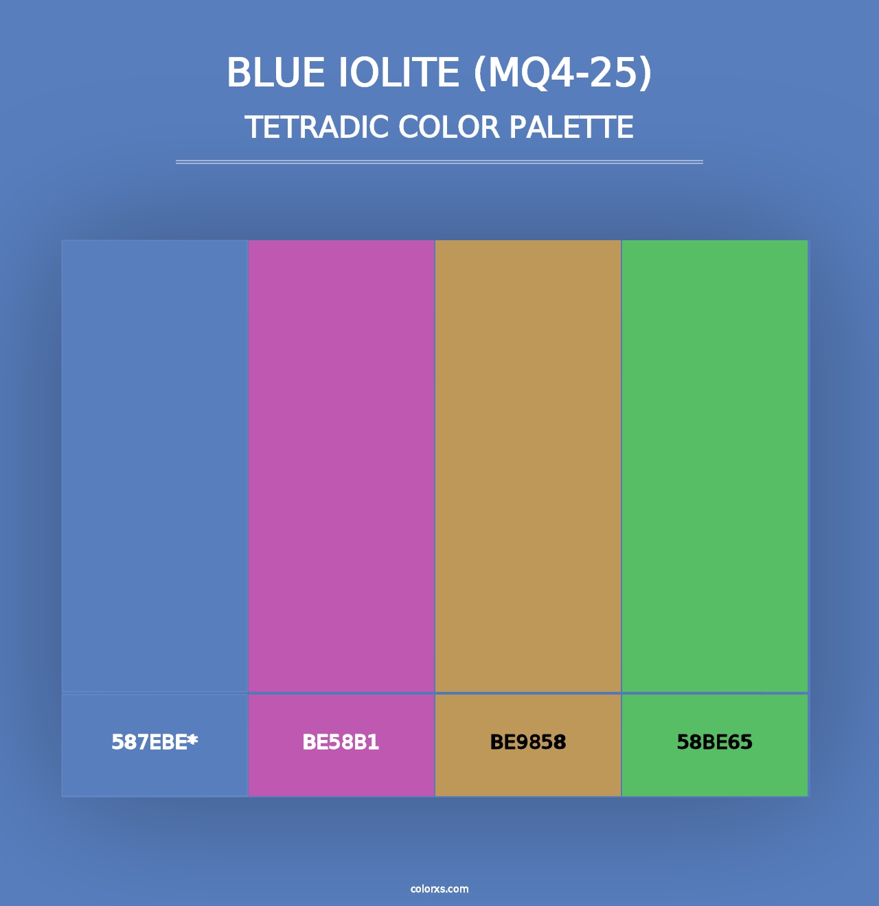 Blue Iolite (MQ4-25) - Tetradic Color Palette