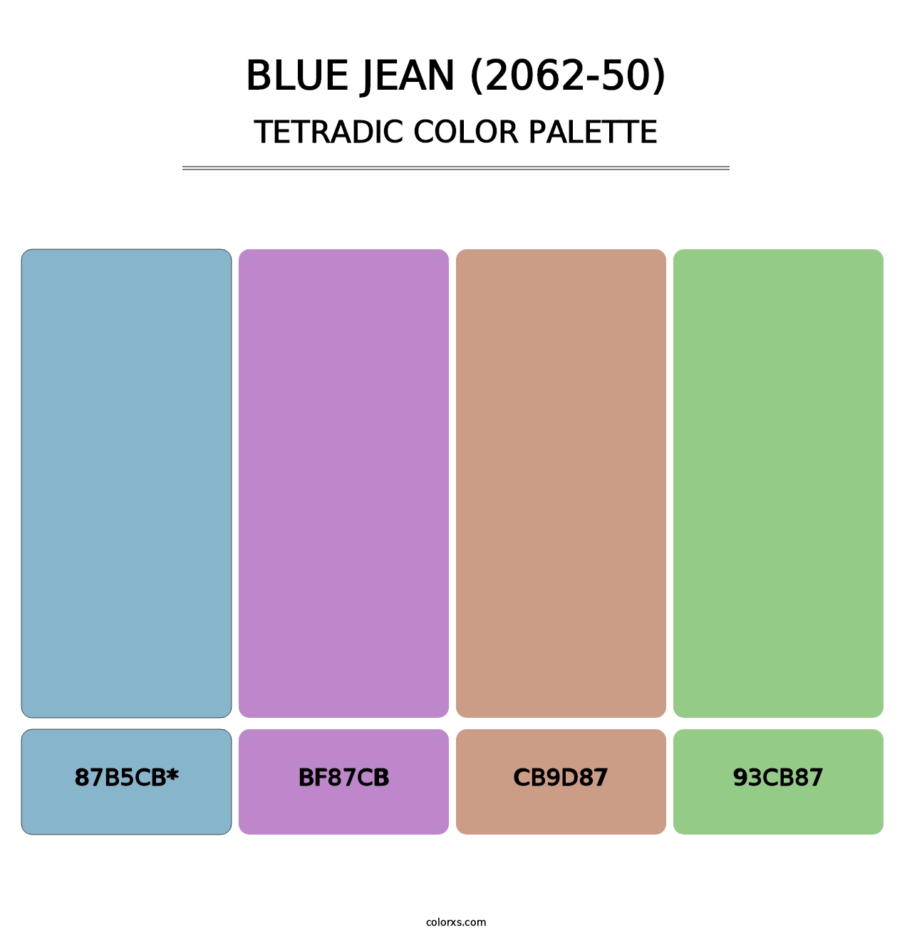 Blue Jean (2062-50) - Tetradic Color Palette