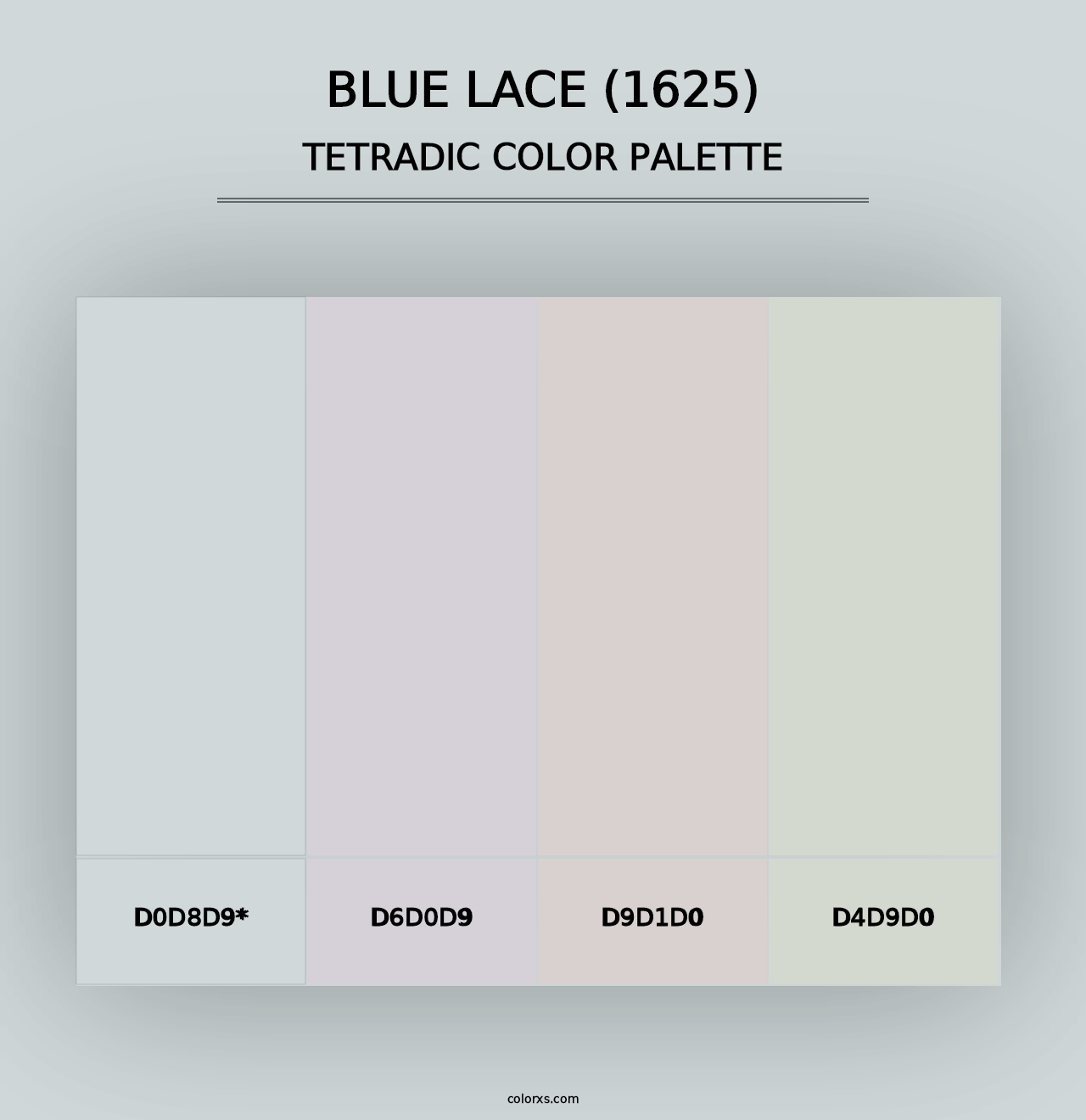 Blue Lace (1625) - Tetradic Color Palette