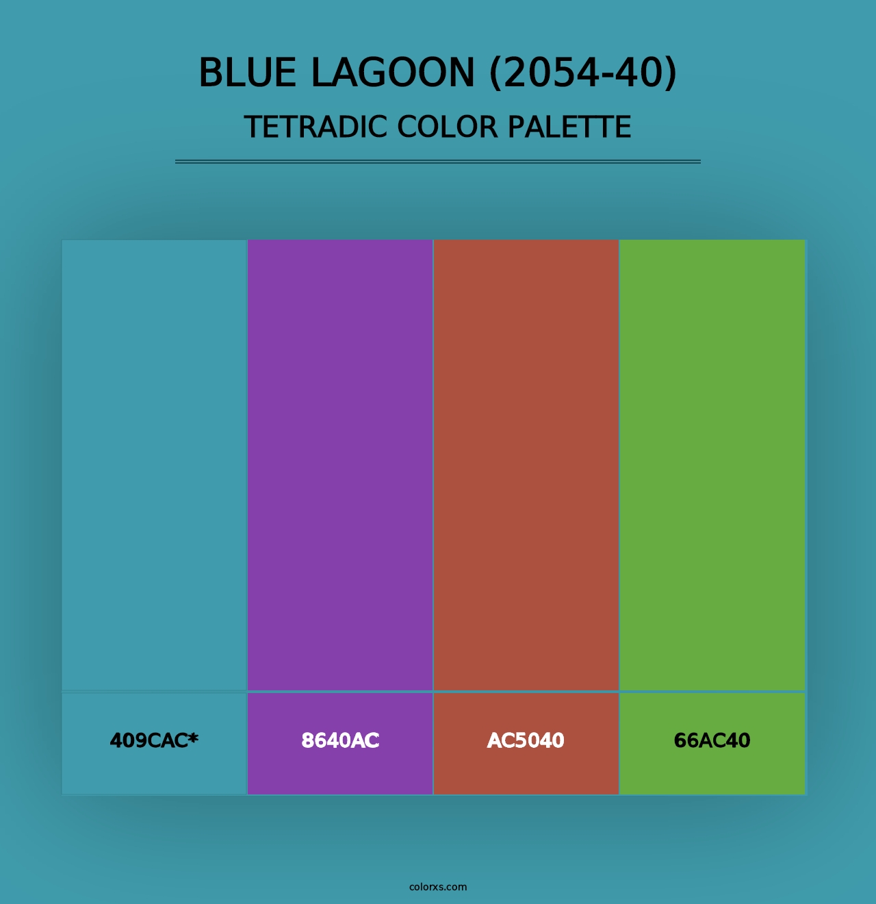 Blue Lagoon (2054-40) - Tetradic Color Palette