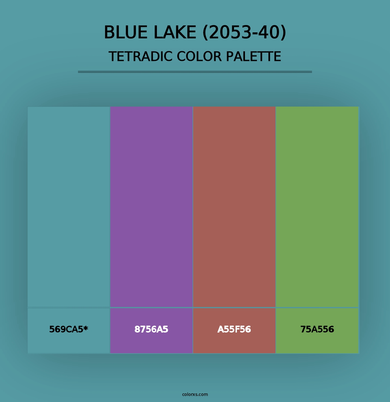 Blue Lake (2053-40) - Tetradic Color Palette