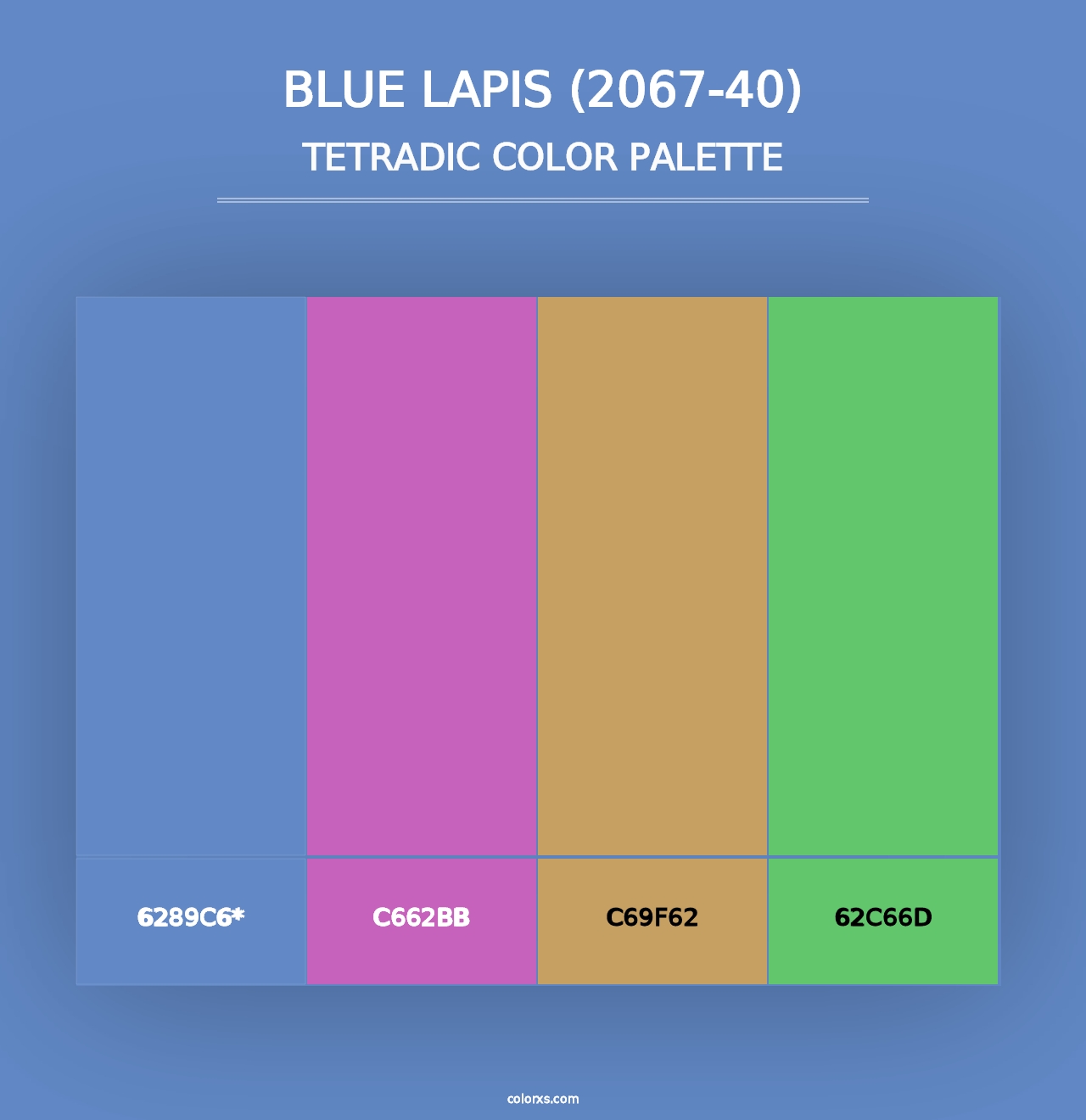 Blue Lapis (2067-40) - Tetradic Color Palette