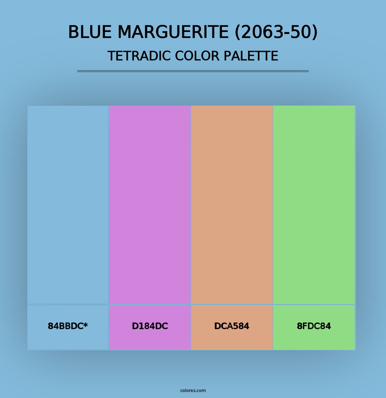 Blue Marguerite (2063-50) - Tetradic Color Palette