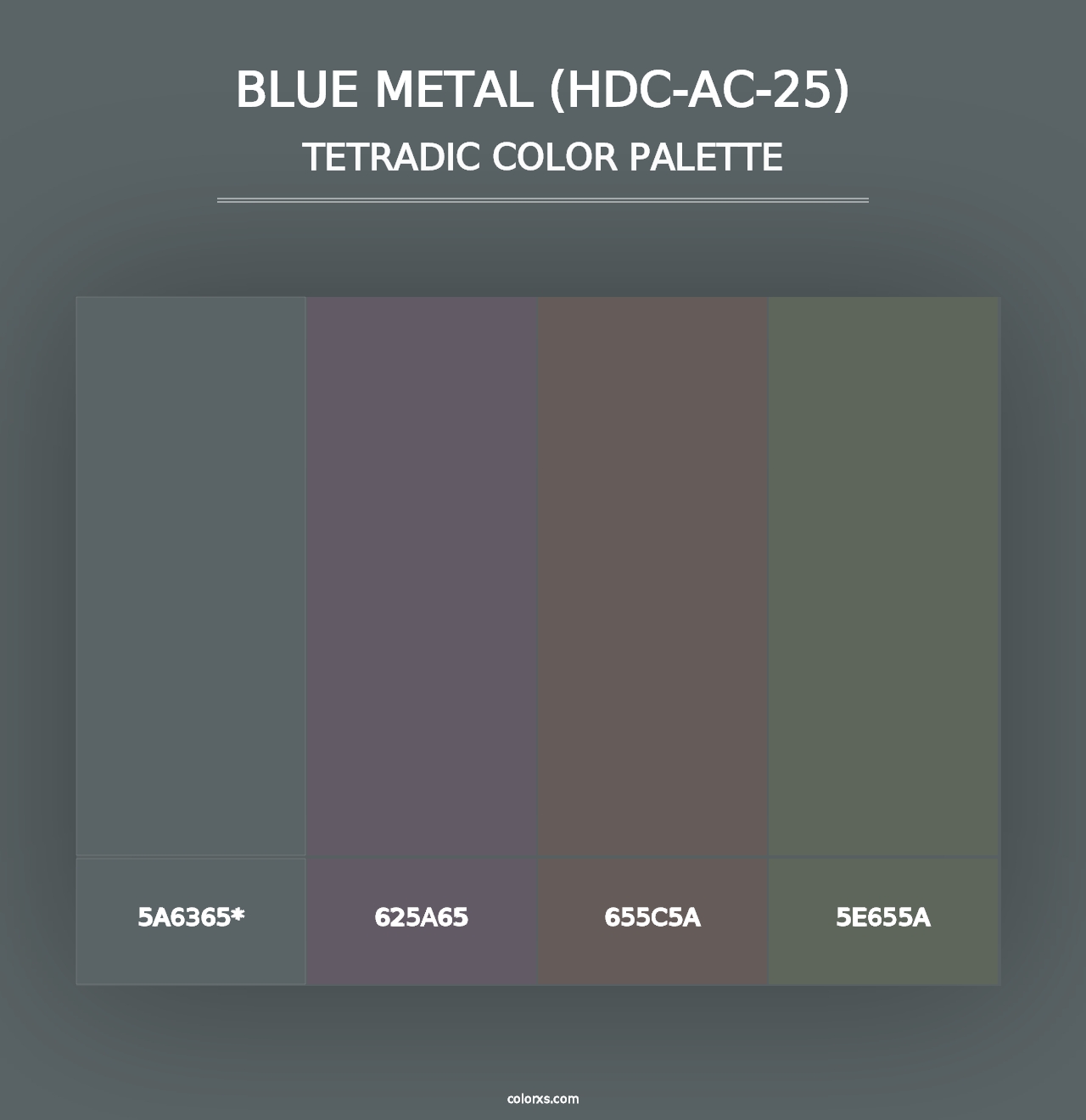 Blue Metal (HDC-AC-25) - Tetradic Color Palette