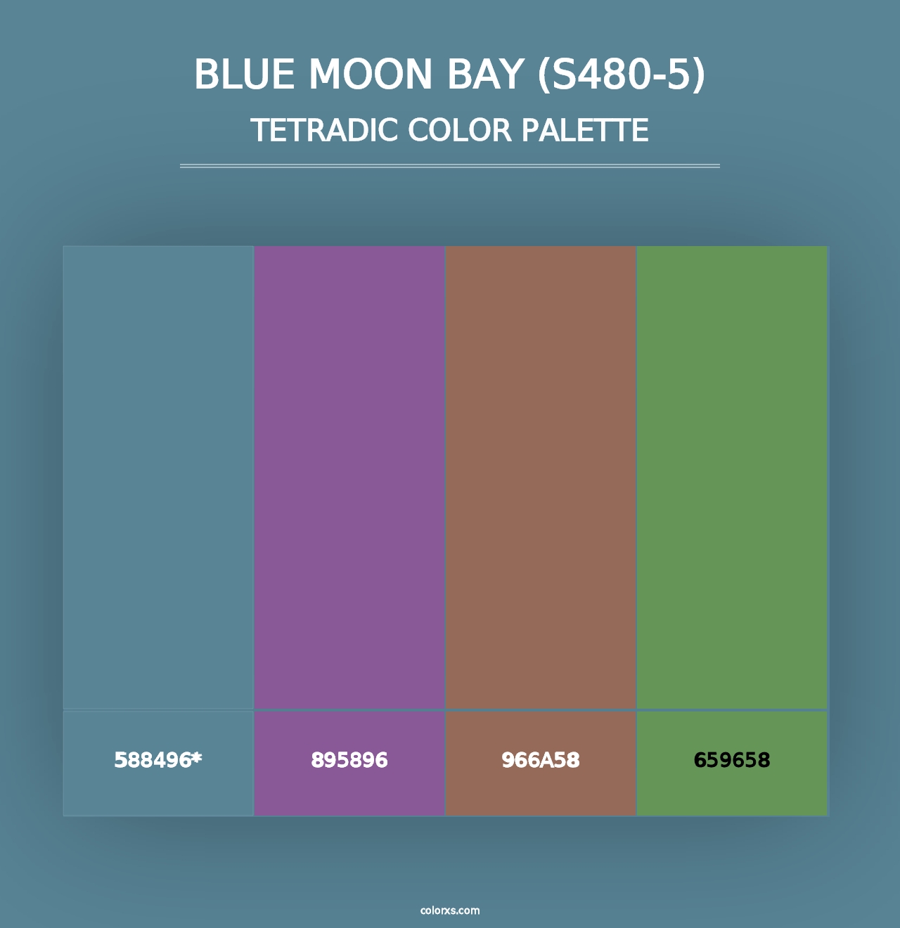 Blue Moon Bay (S480-5) - Tetradic Color Palette