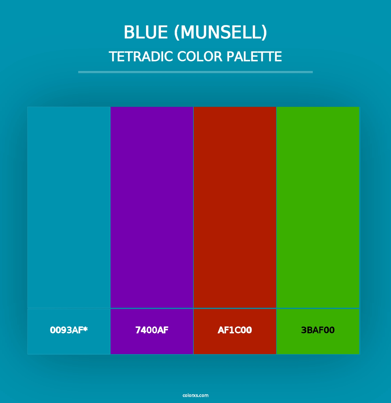 Blue (Munsell) - Tetradic Color Palette