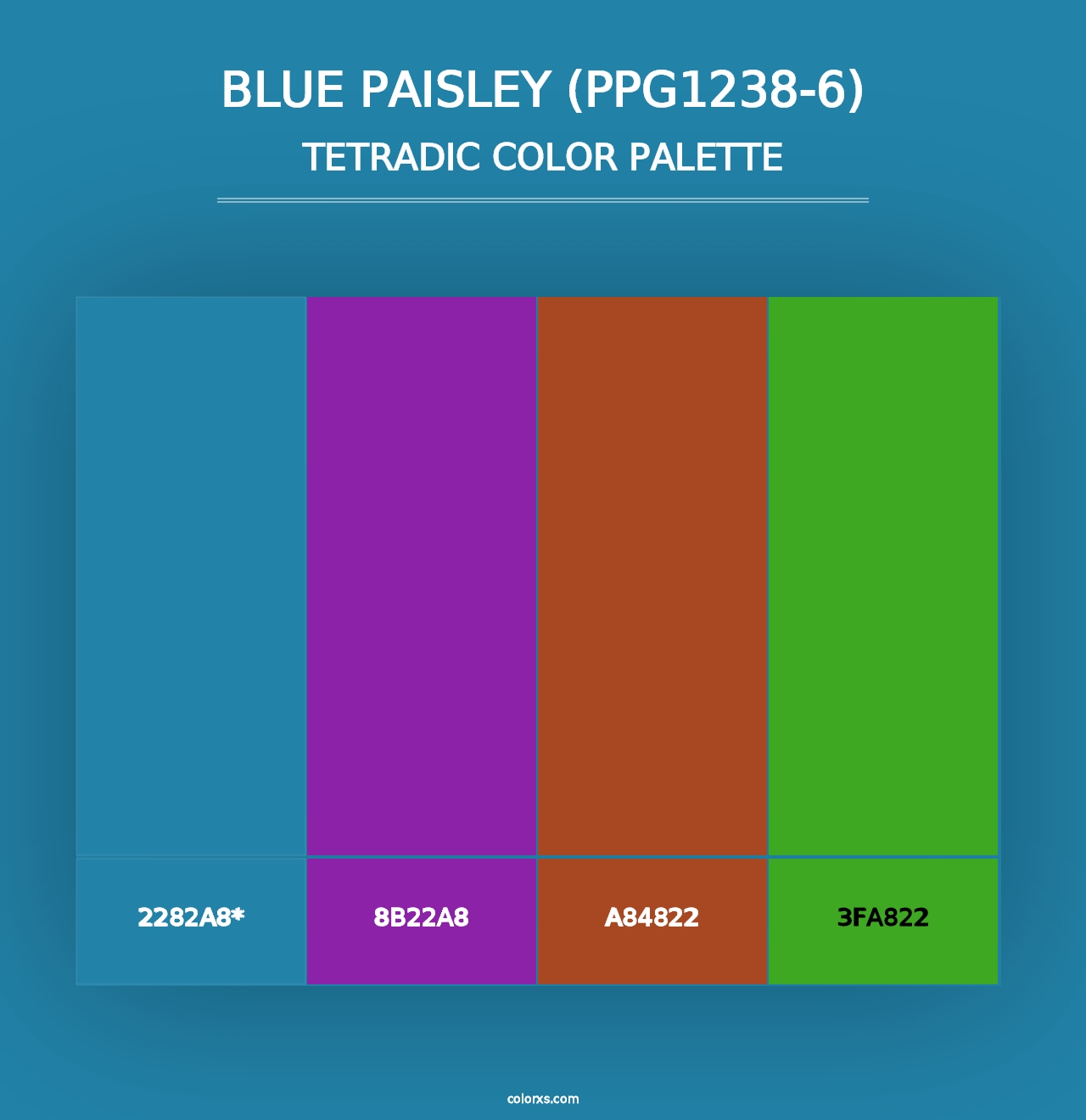 Blue Paisley (PPG1238-6) - Tetradic Color Palette