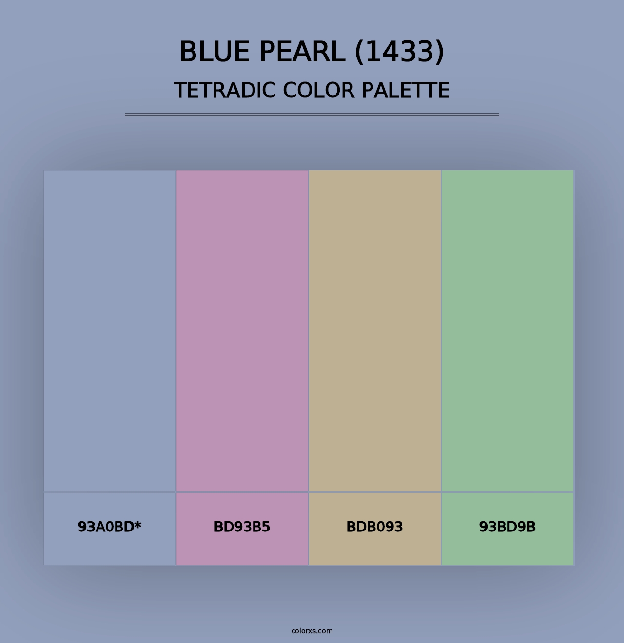 Blue Pearl (1433) - Tetradic Color Palette