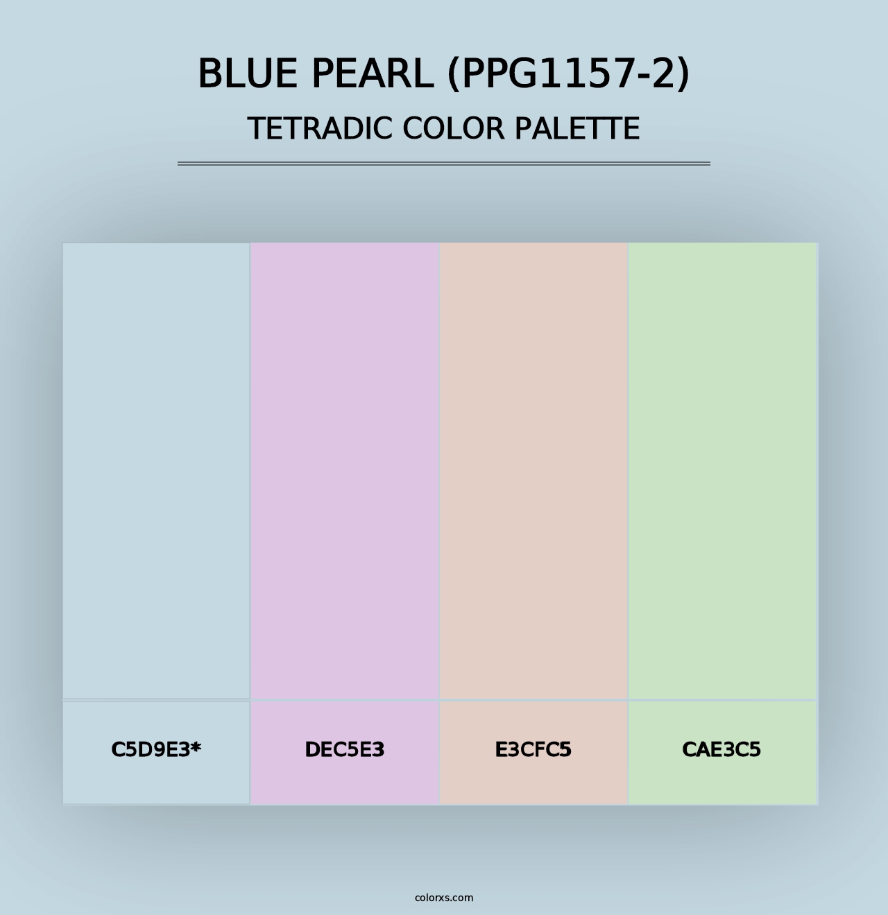 Blue Pearl (PPG1157-2) - Tetradic Color Palette