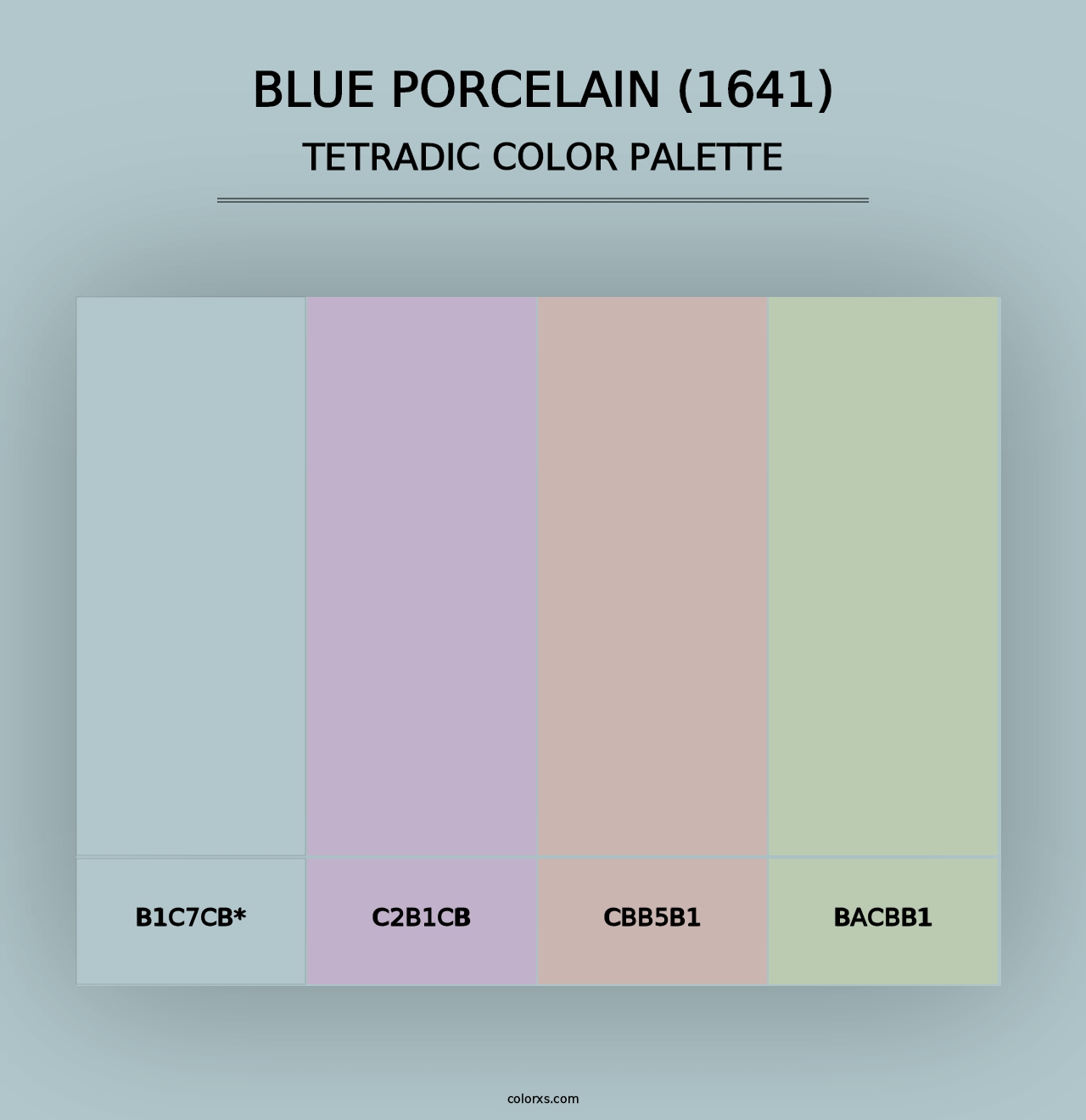 Blue Porcelain (1641) - Tetradic Color Palette