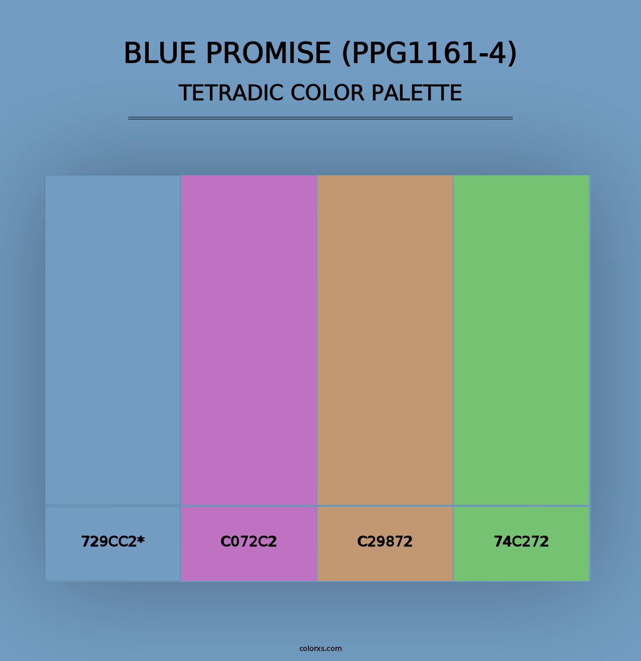 Blue Promise (PPG1161-4) - Tetradic Color Palette