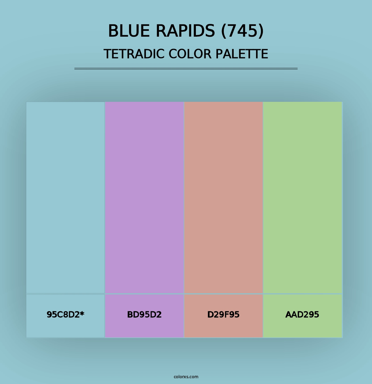 Blue Rapids (745) - Tetradic Color Palette