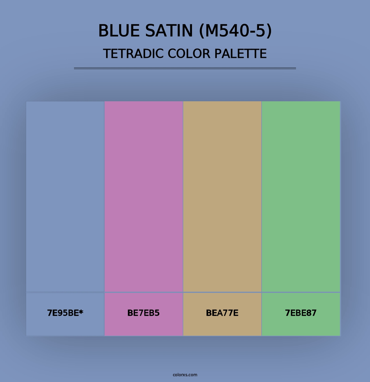 Blue Satin (M540-5) - Tetradic Color Palette