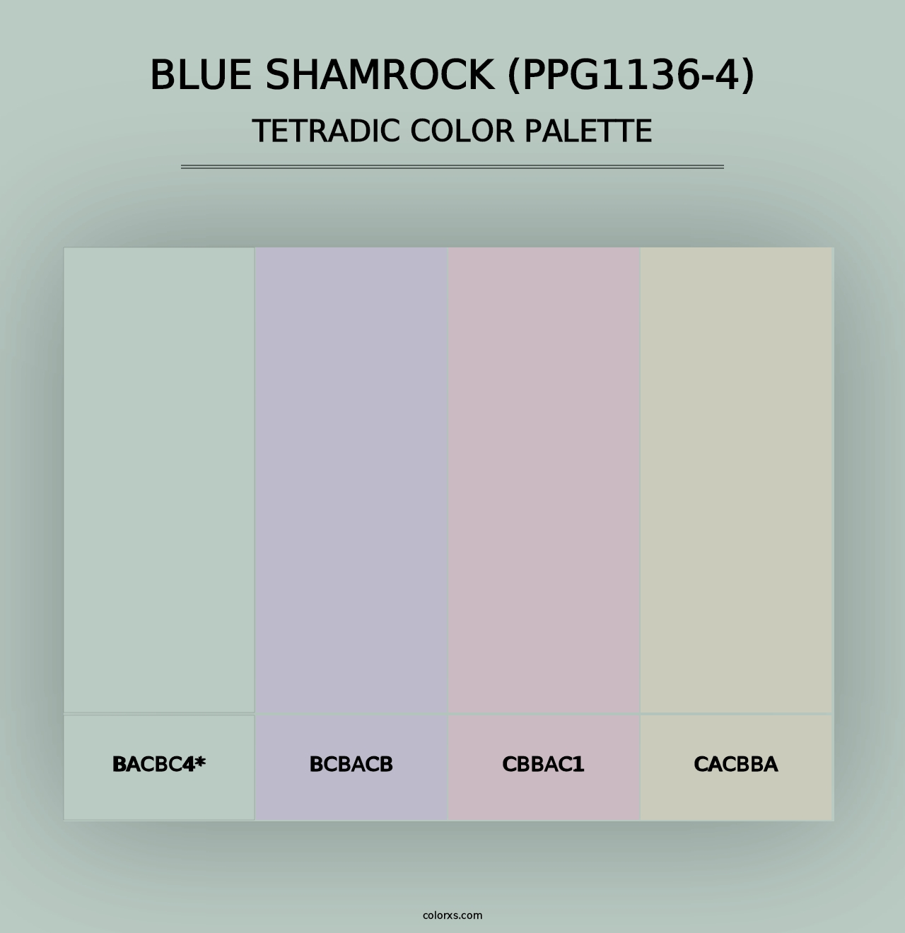 Blue Shamrock (PPG1136-4) - Tetradic Color Palette