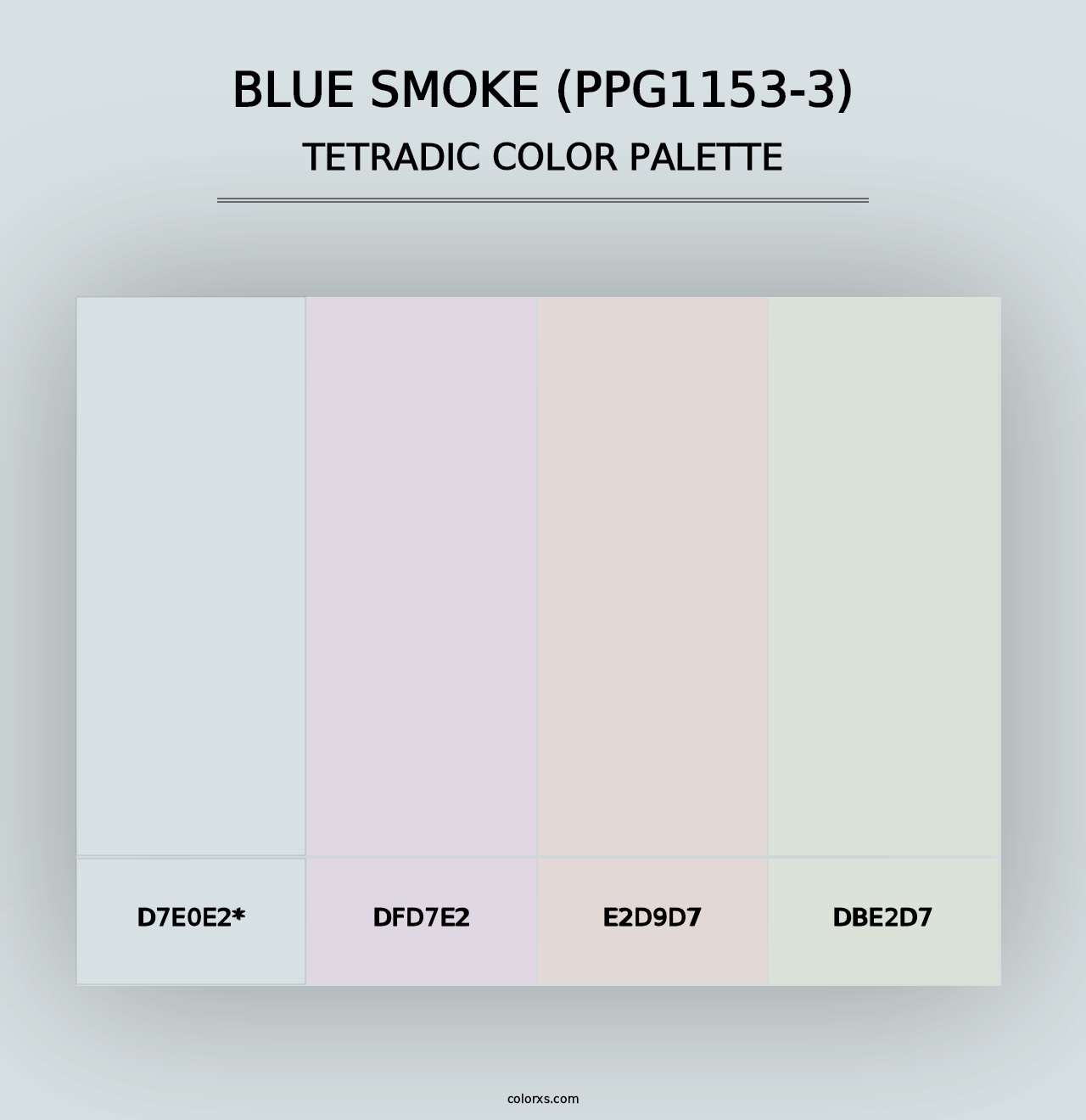 Blue Smoke (PPG1153-3) - Tetradic Color Palette