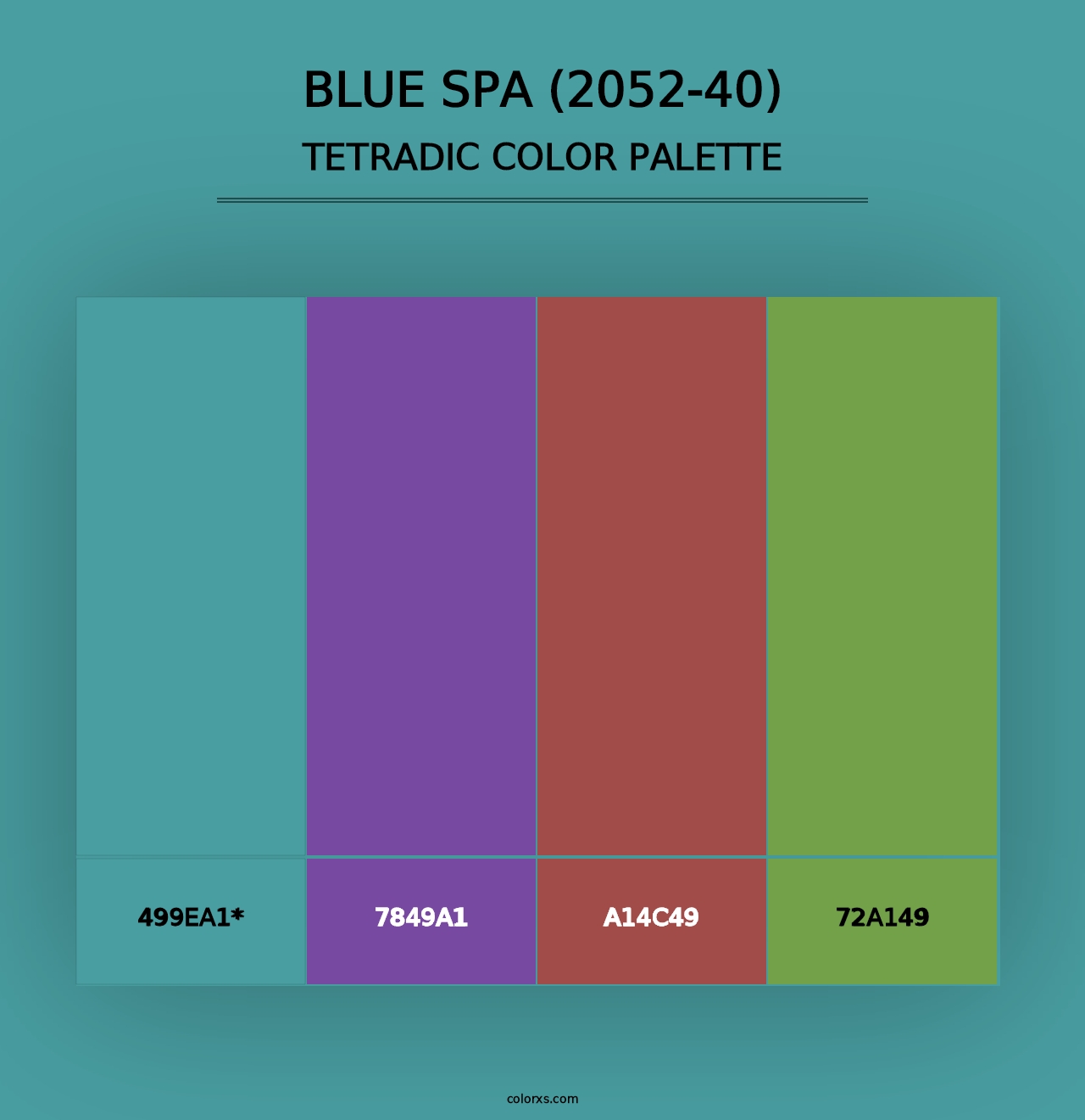 Blue Spa (2052-40) - Tetradic Color Palette