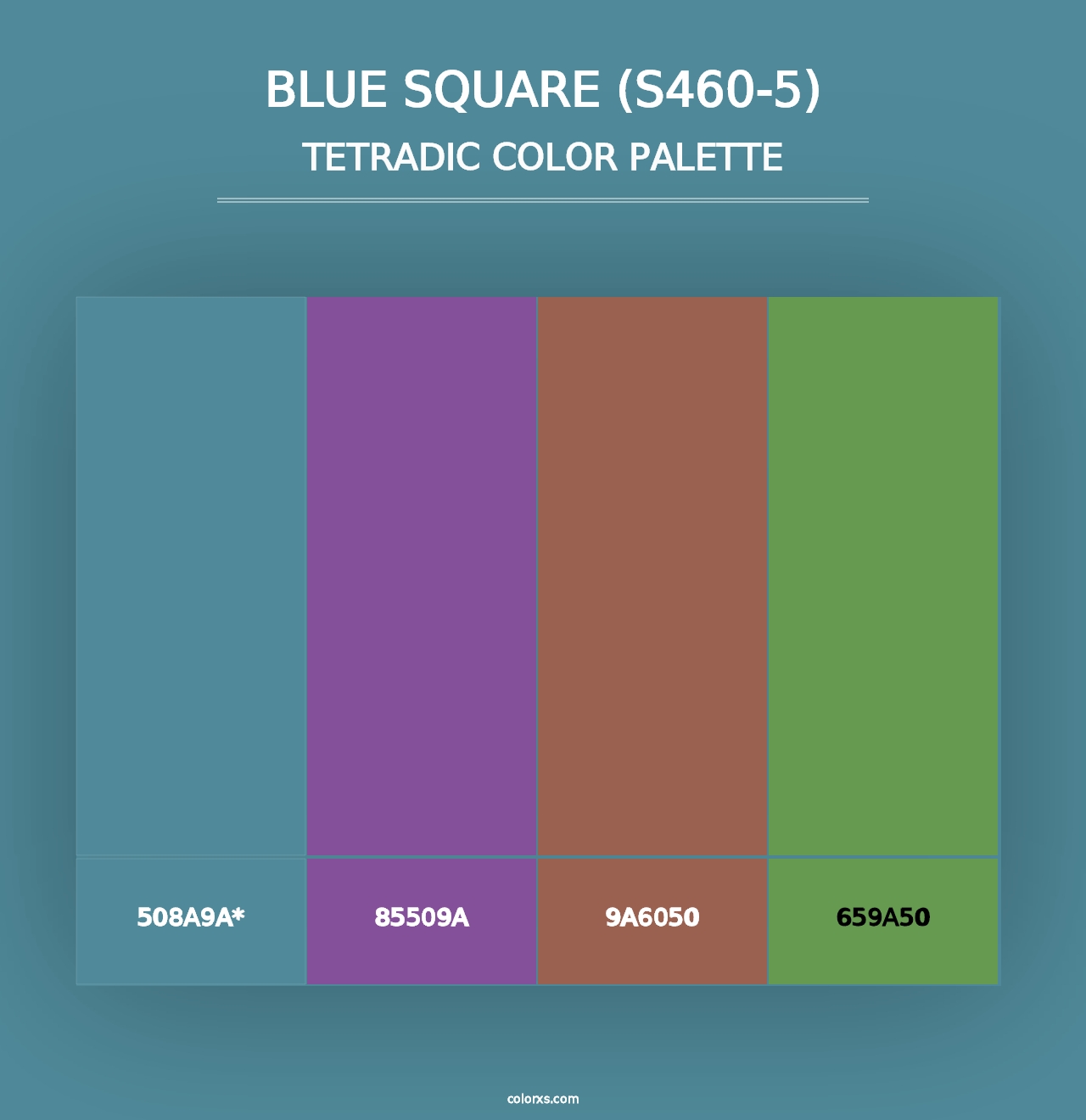 Blue Square (S460-5) - Tetradic Color Palette