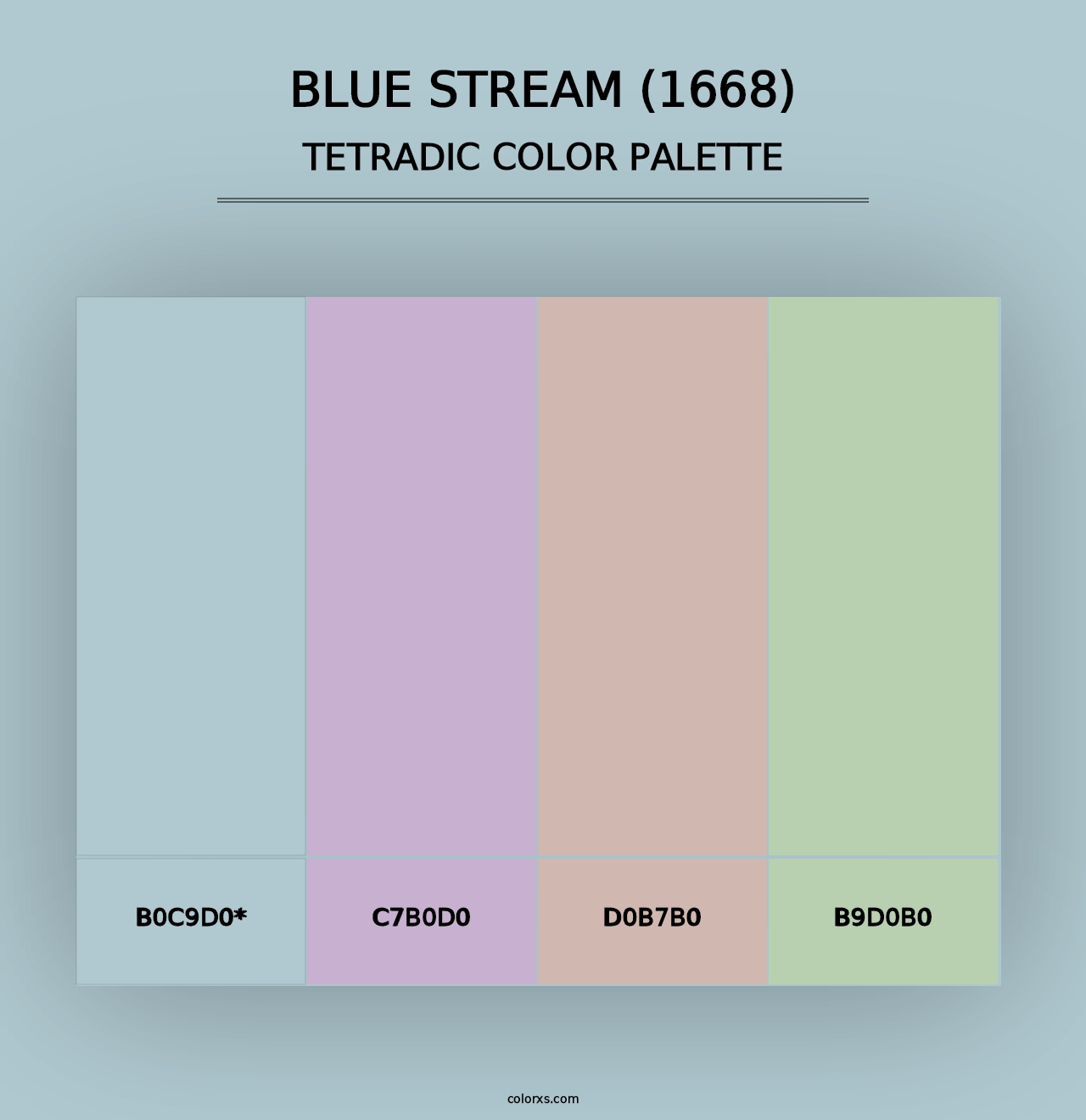 Blue Stream (1668) - Tetradic Color Palette