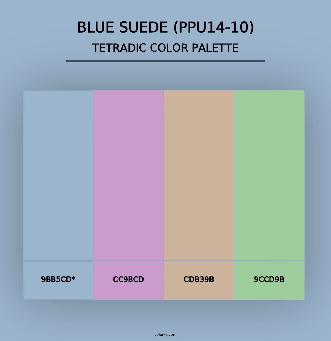 Blue Suede (PPU14-10) - Tetradic Color Palette