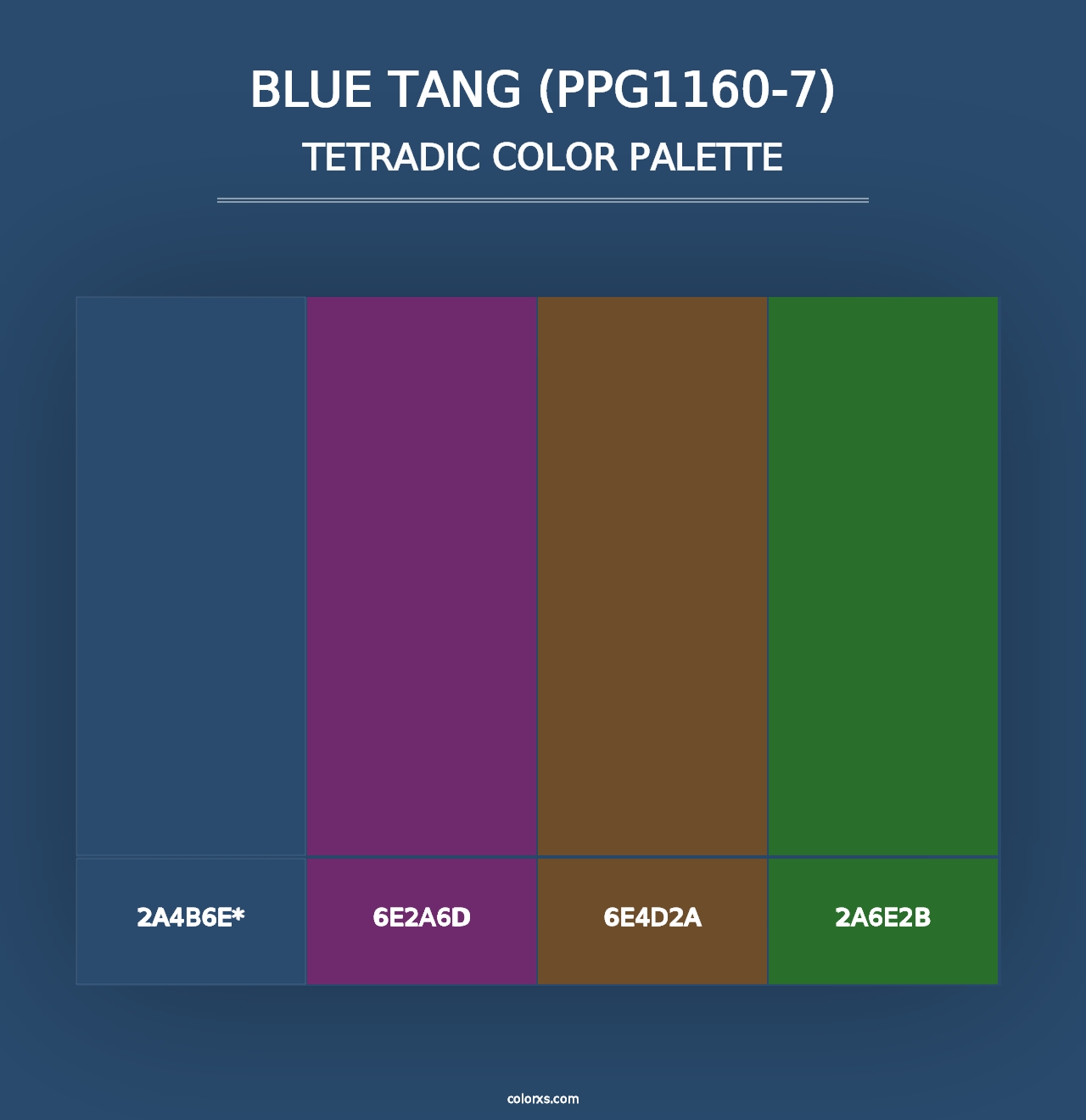 Blue Tang (PPG1160-7) - Tetradic Color Palette