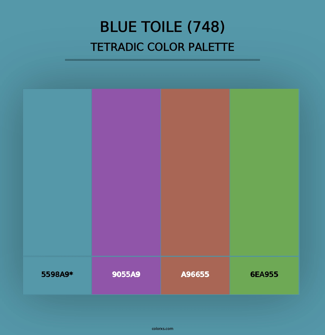 Blue Toile (748) - Tetradic Color Palette