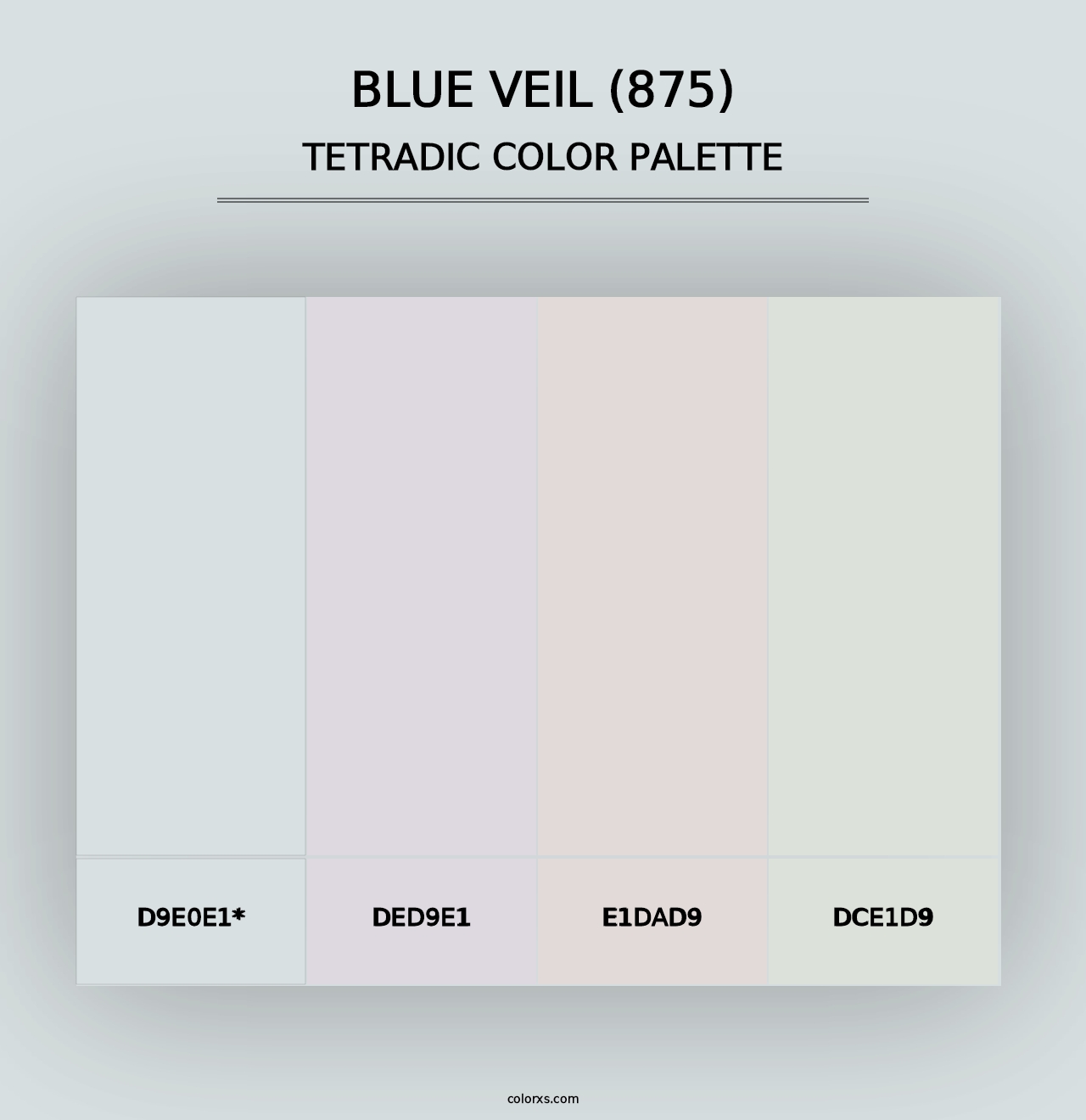 Blue Veil (875) - Tetradic Color Palette