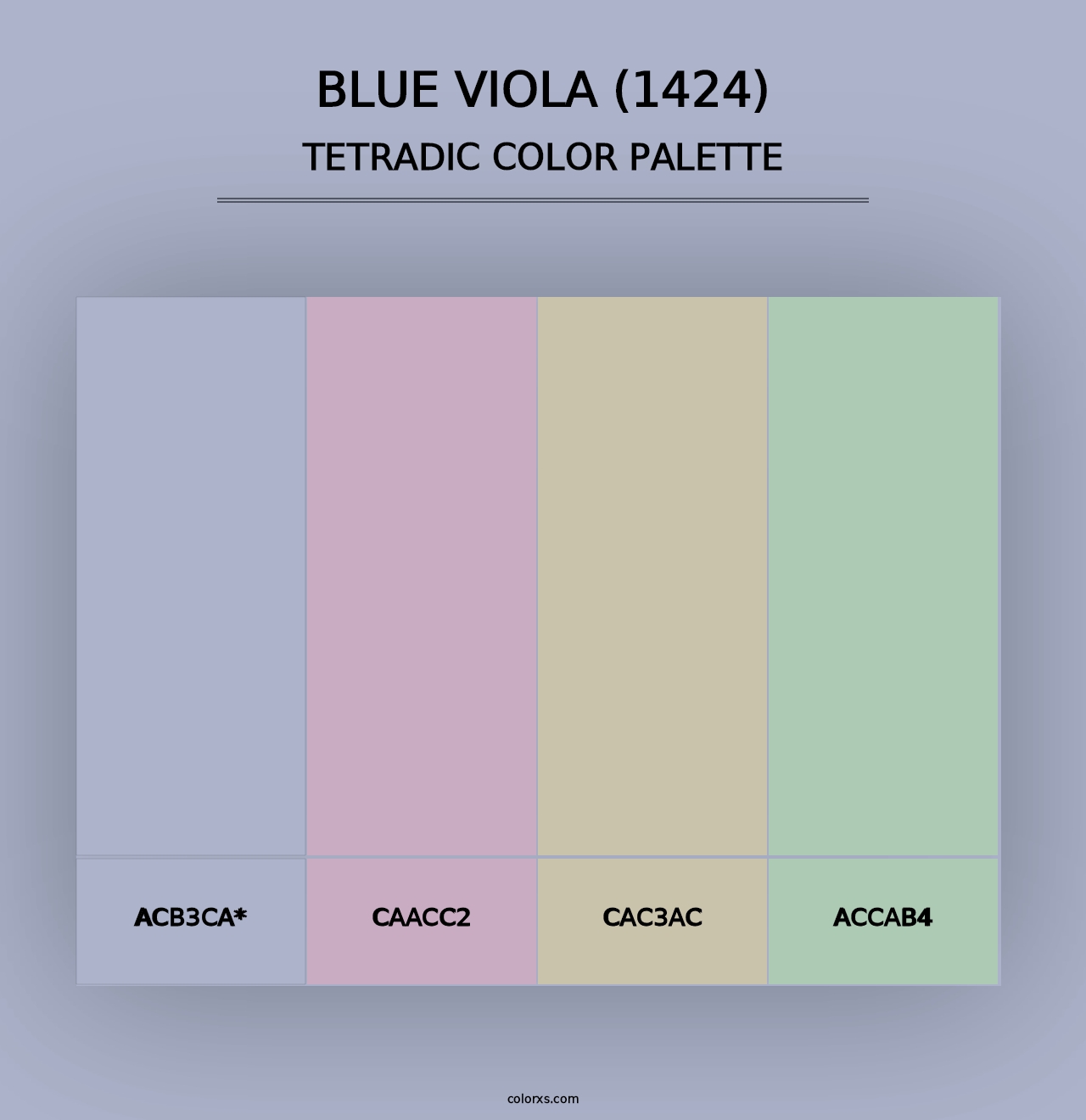 Blue Viola (1424) - Tetradic Color Palette