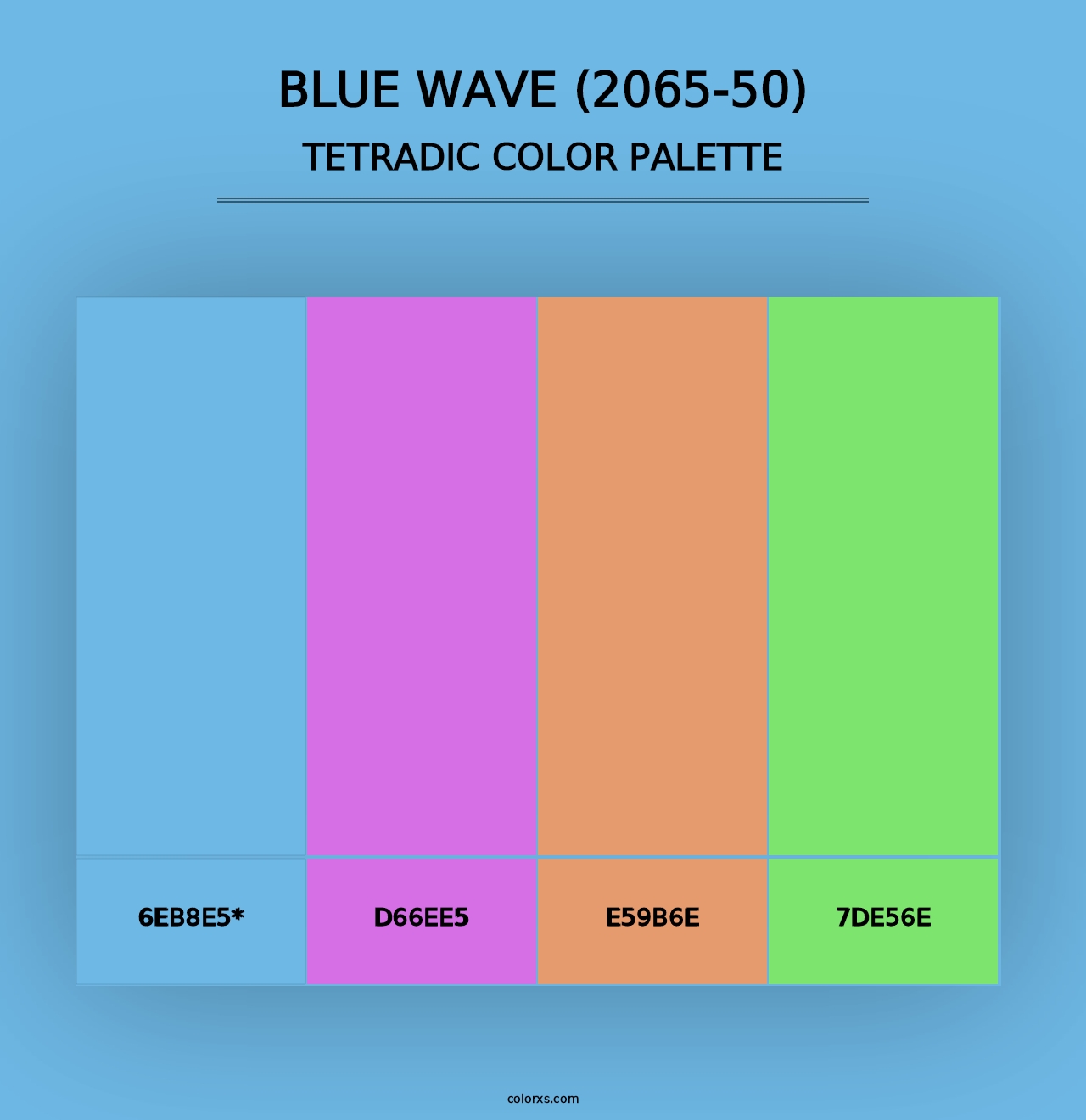 Blue Wave (2065-50) - Tetradic Color Palette