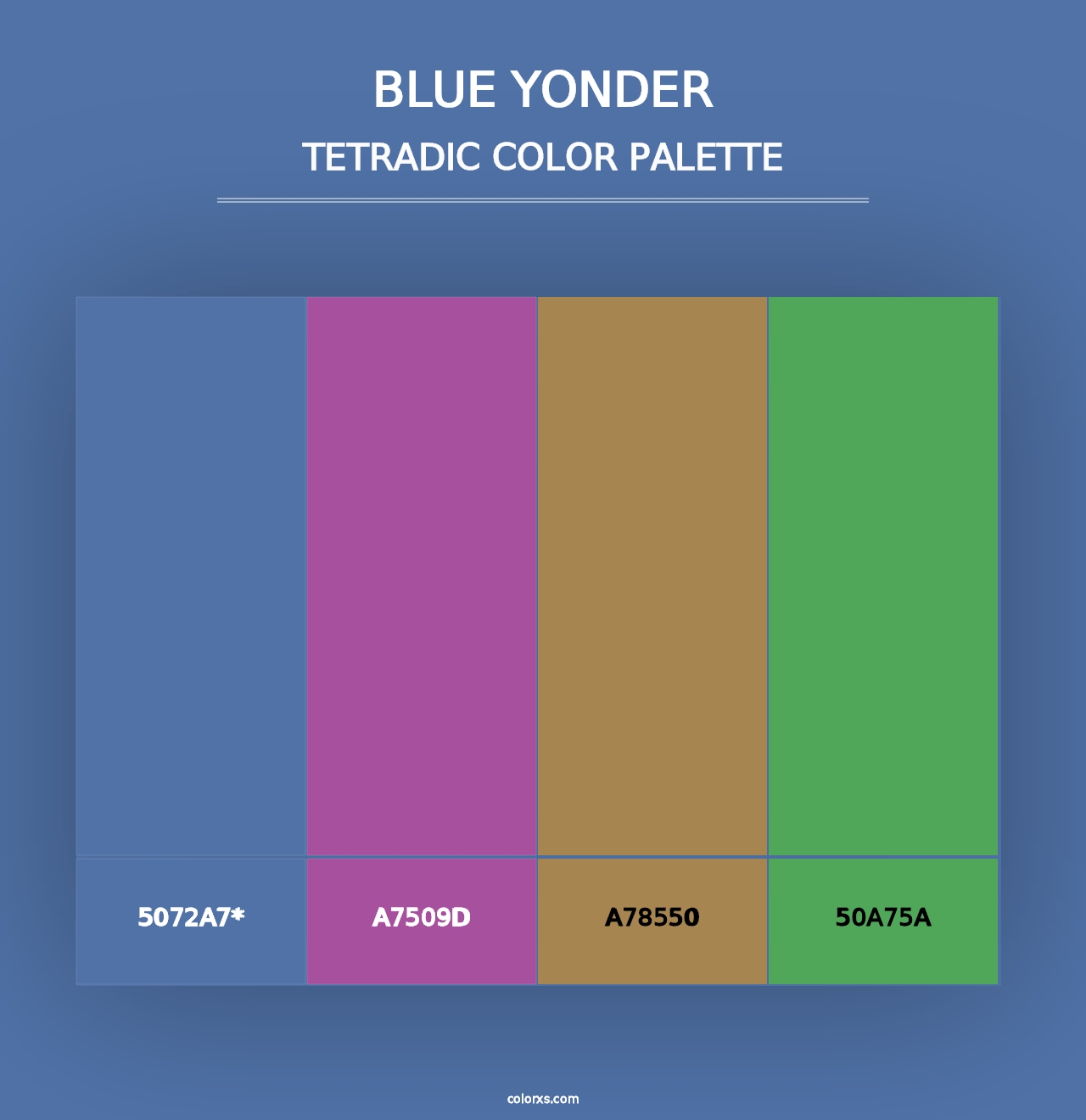 Blue Yonder - Tetradic Color Palette