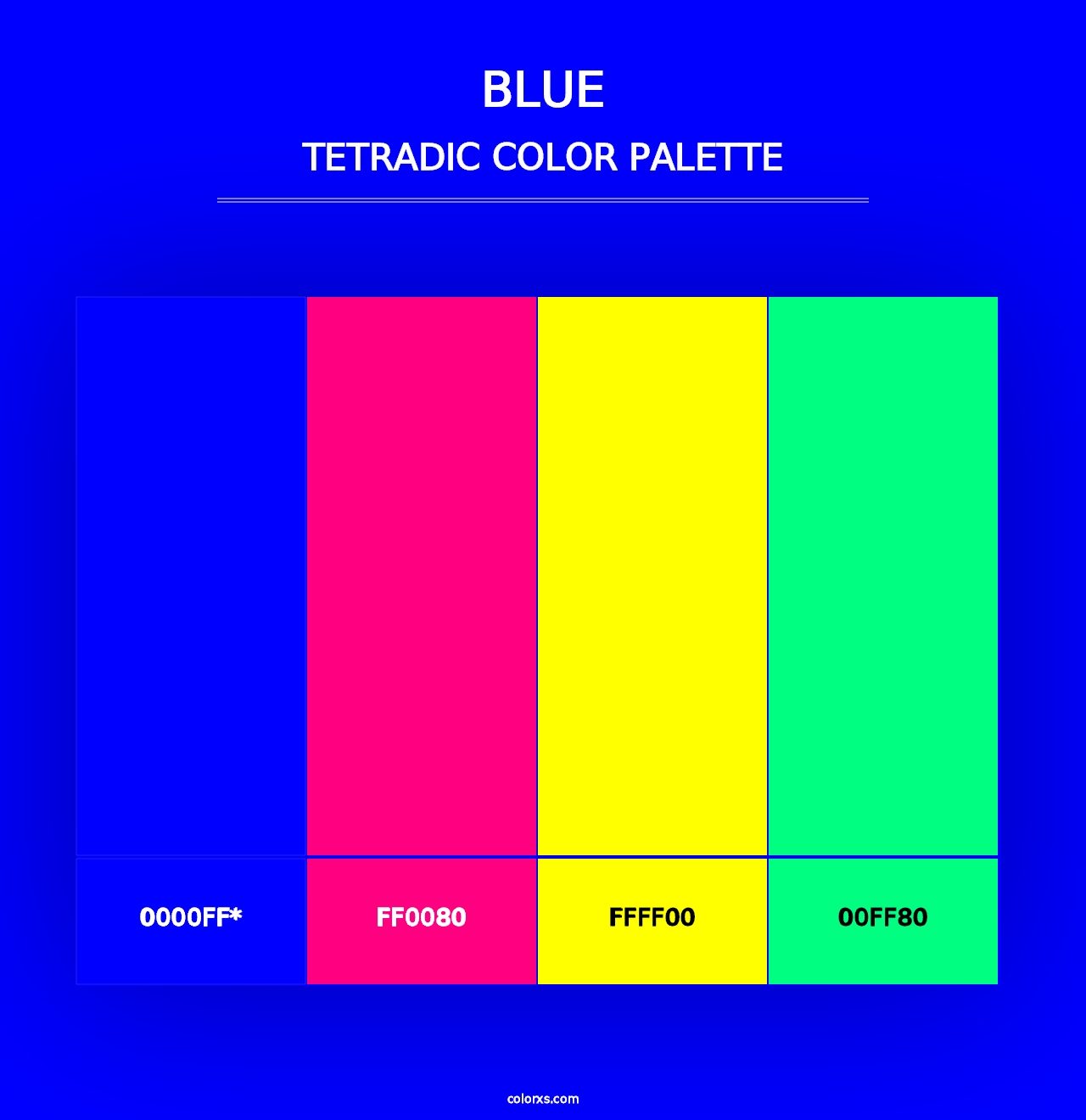 Blue - Tetradic Color Palette