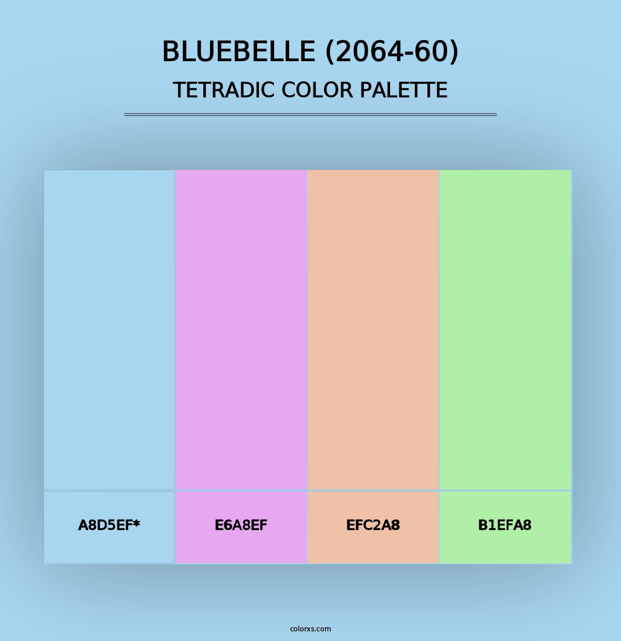 Bluebelle (2064-60) - Tetradic Color Palette