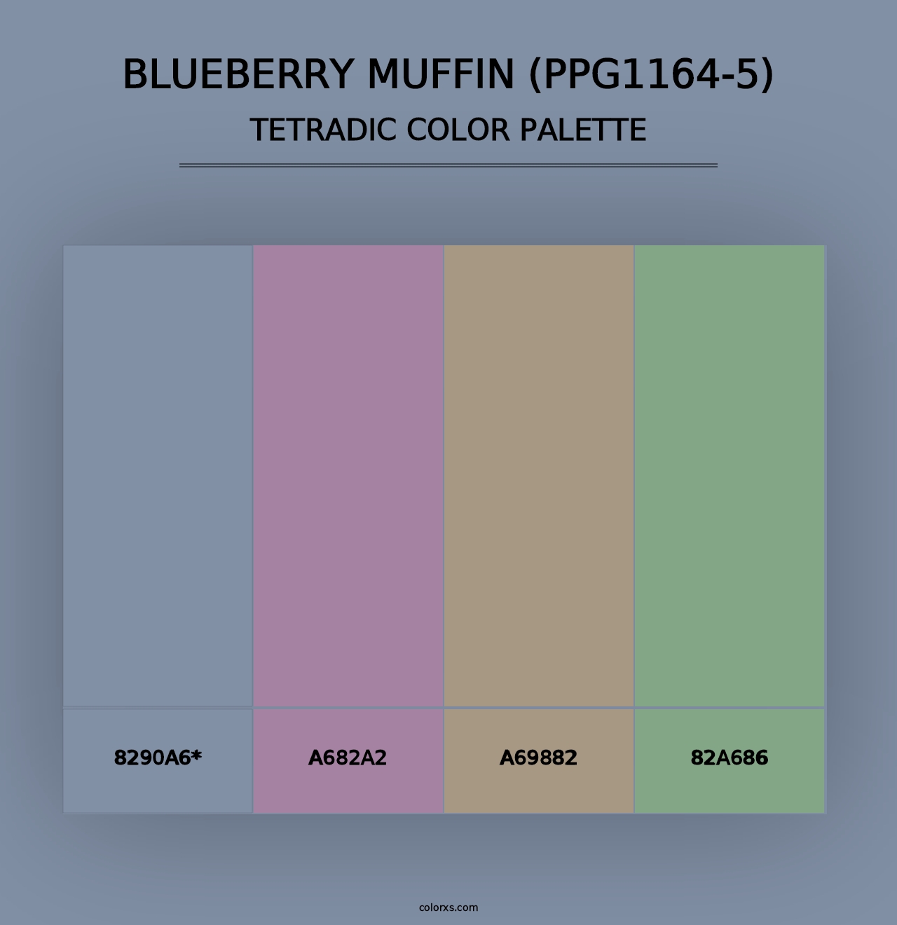 Blueberry Muffin (PPG1164-5) - Tetradic Color Palette